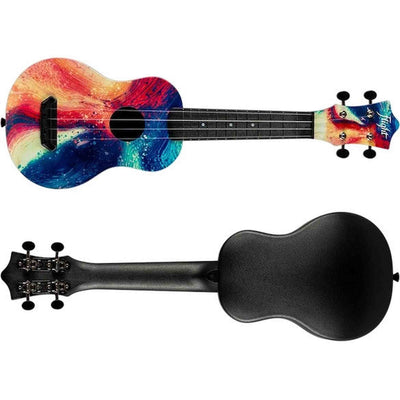 Flight UTS-40 SWIRL Ultra Travel Soprano Ukulele met Polycarbonate Body en Fluorocarbon Snaren