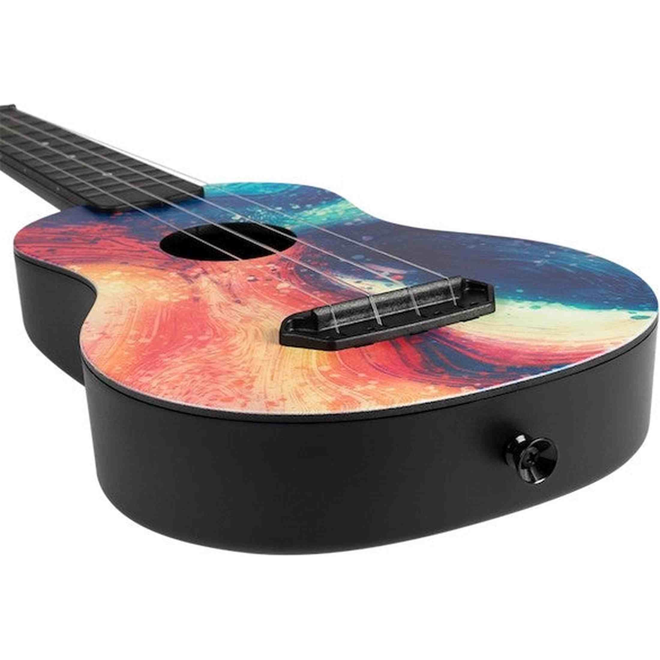Flight UTS-40 SWIRL Ultra Travel Soprano Ukulele met Polycarbonate Body en Fluorocarbon Snaren