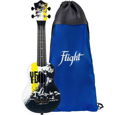Flight UTS-40 YES Ultra Travel Soprano Ukulele met Polycarbonate Body en Fluorocarbon Snaren