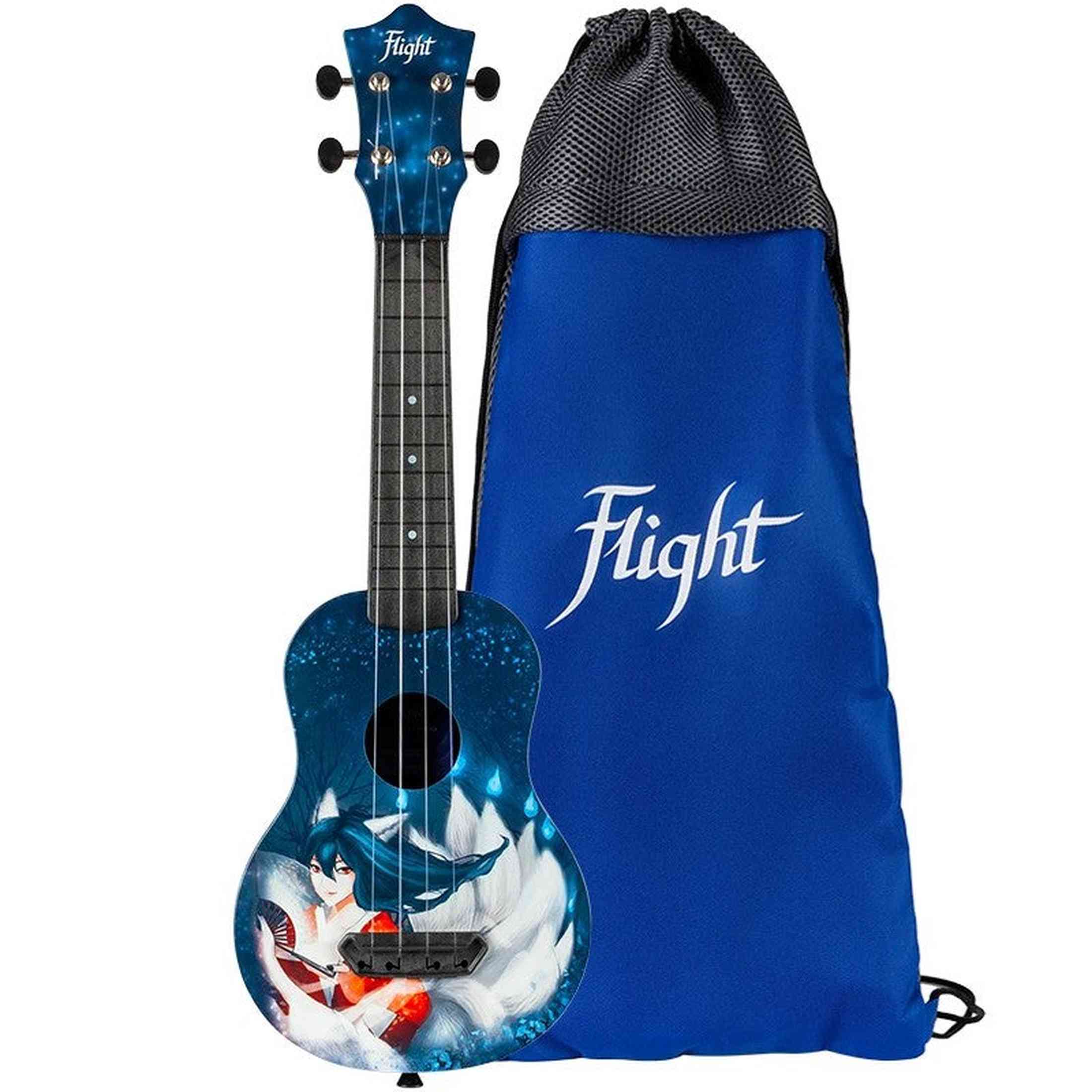 Flight UTS-42 KUMIHO Ultra Travel Soprano Ukulele met Polycarbonate Body en Fluorocarbon Snaren