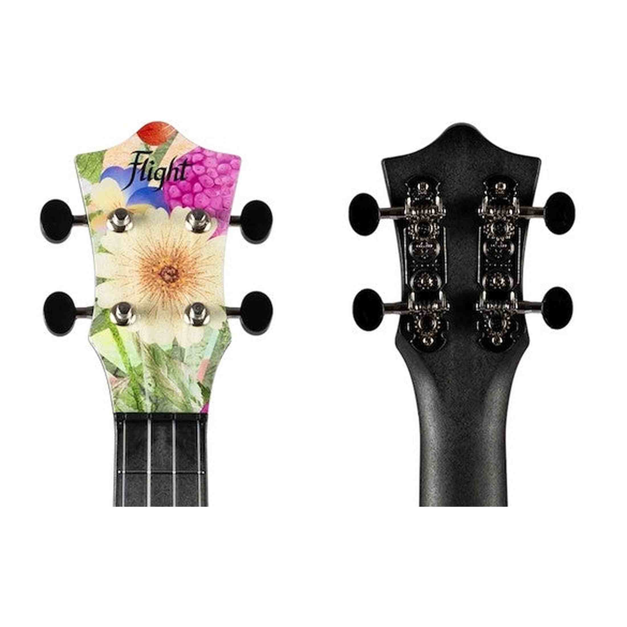 Flight UTS-42 SUMMER CAT Ultra Travel Soprano Ukulele met Polycarbonate Body en Fluorocarbon Snaren