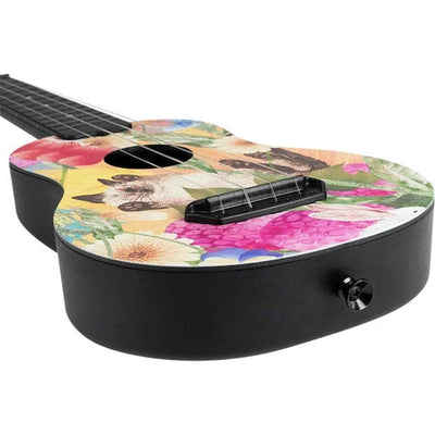 Flight UTS-42 SUMMER CAT Ultra Travel Soprano Ukulele met Polycarbonate Body en Fluorocarbon Snaren