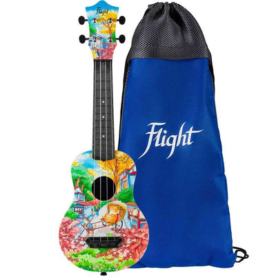 Flight UTS-42 FAT CAT Ultra Travel Soprano Ukulele met Polycarbonate Body en Fluorocarbon Snaren