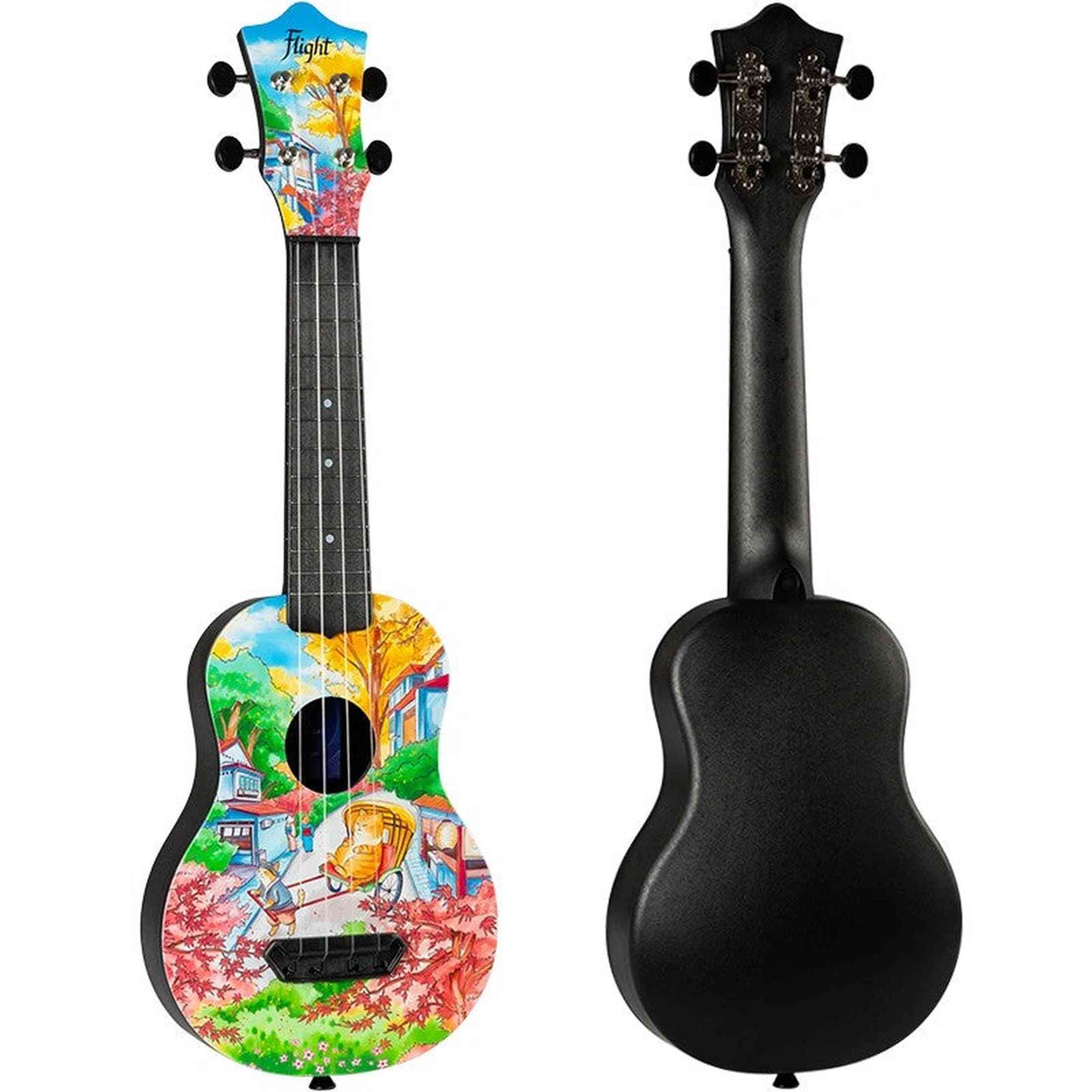 Flight UTS-42 FAT CAT Ultra Travel Soprano Ukulele met Polycarbonate Body en Fluorocarbon Snaren