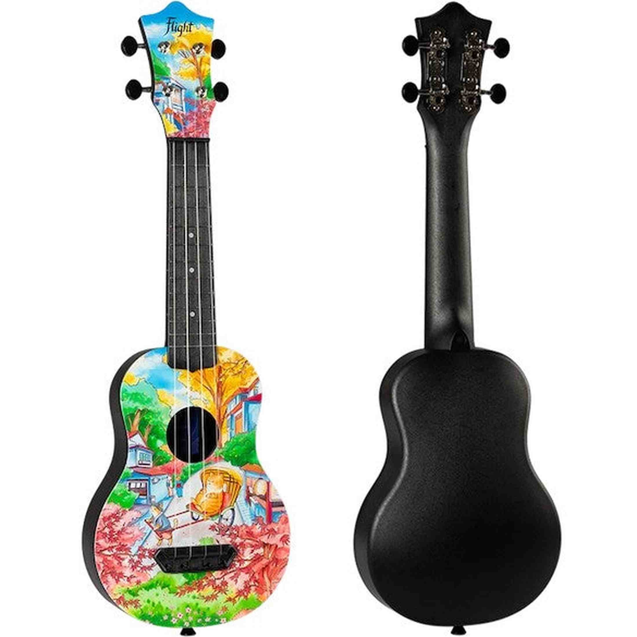 Flight UTS-42 FAT CAT Ultra Travel Soprano Ukulele met Polycarbonate Body en Fluorocarbon Snaren