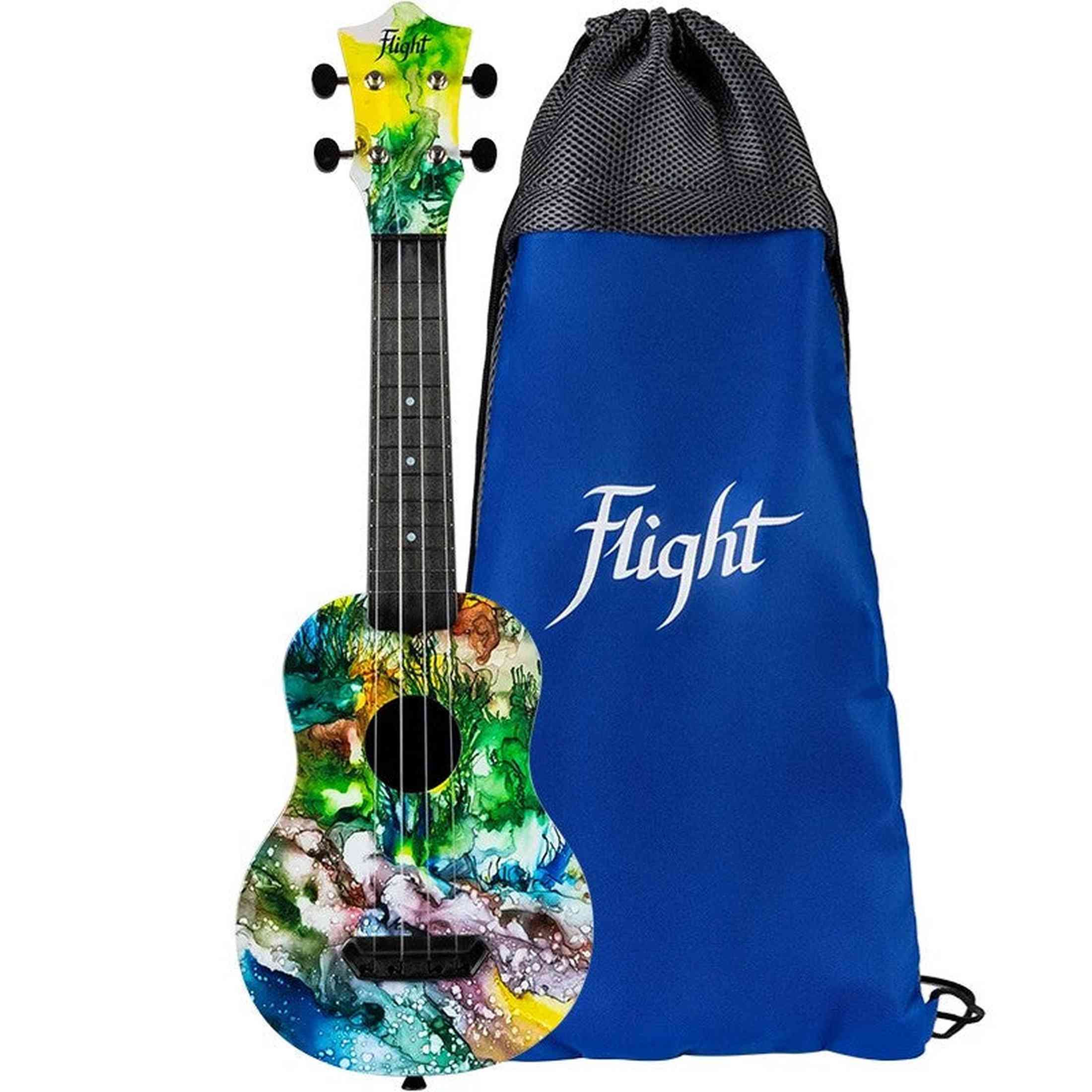 Flight UTS-42 UNDERWATER Ultra Travel Soprano Ukulele met Polycarbonate Body en Fluorocarbon Snaren