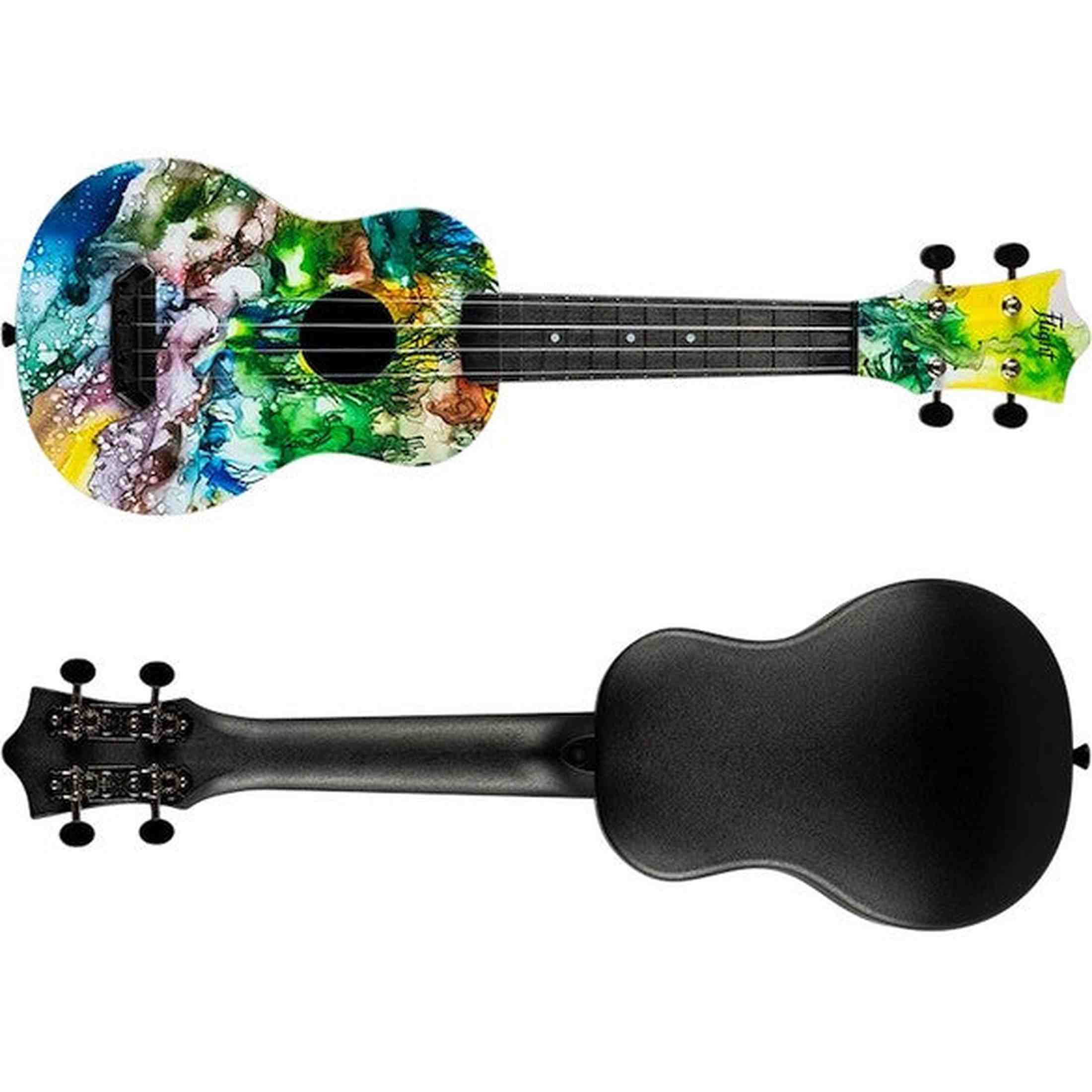 Flight UTS-42 UNDERWATER Ultra Travel Soprano Ukulele met Polycarbonate Body en Fluorocarbon Snaren
