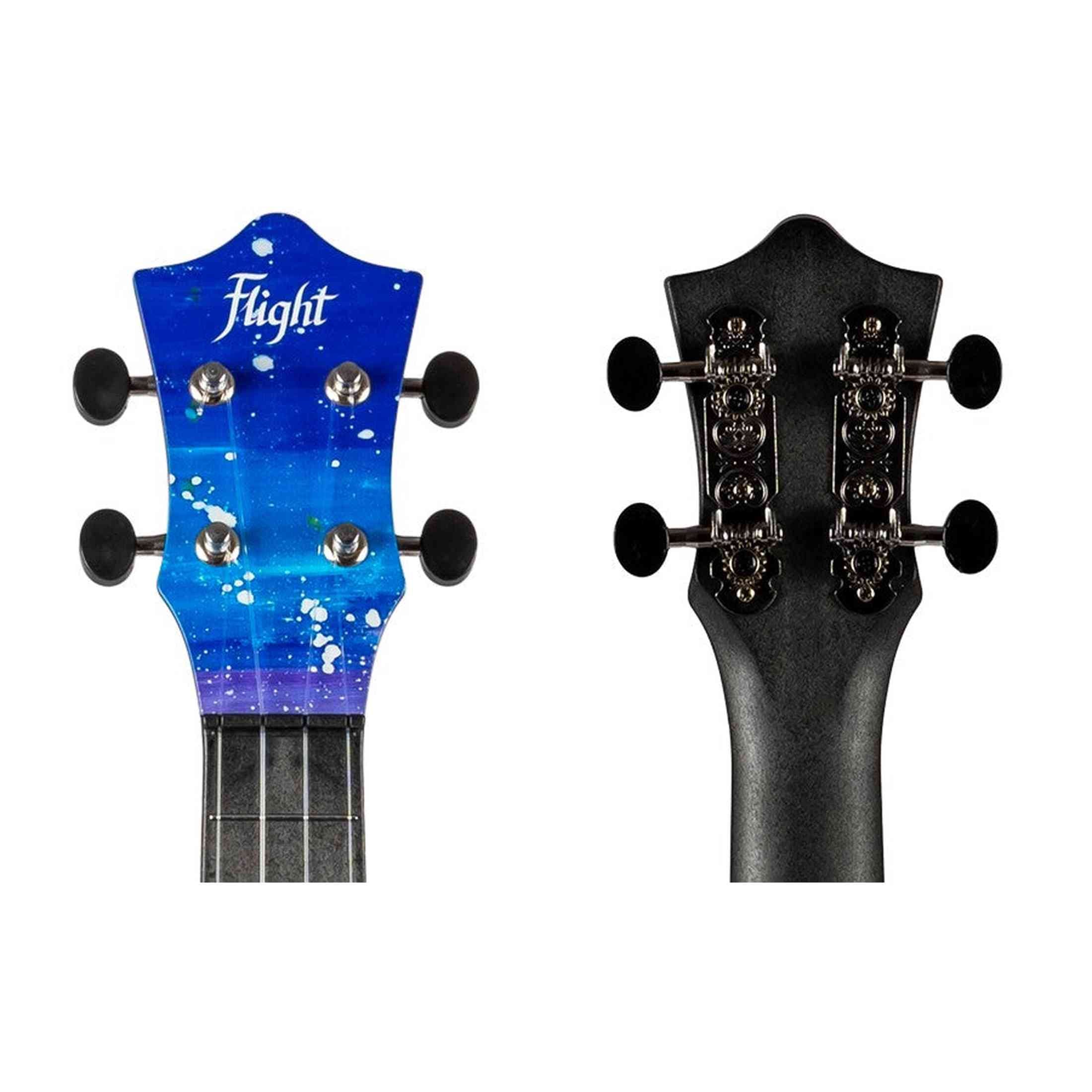Flight UTS-42 SNOW Ultra Travel Soprano Ukulele met Polycarbonate Body en Fluorocarbon Snaren