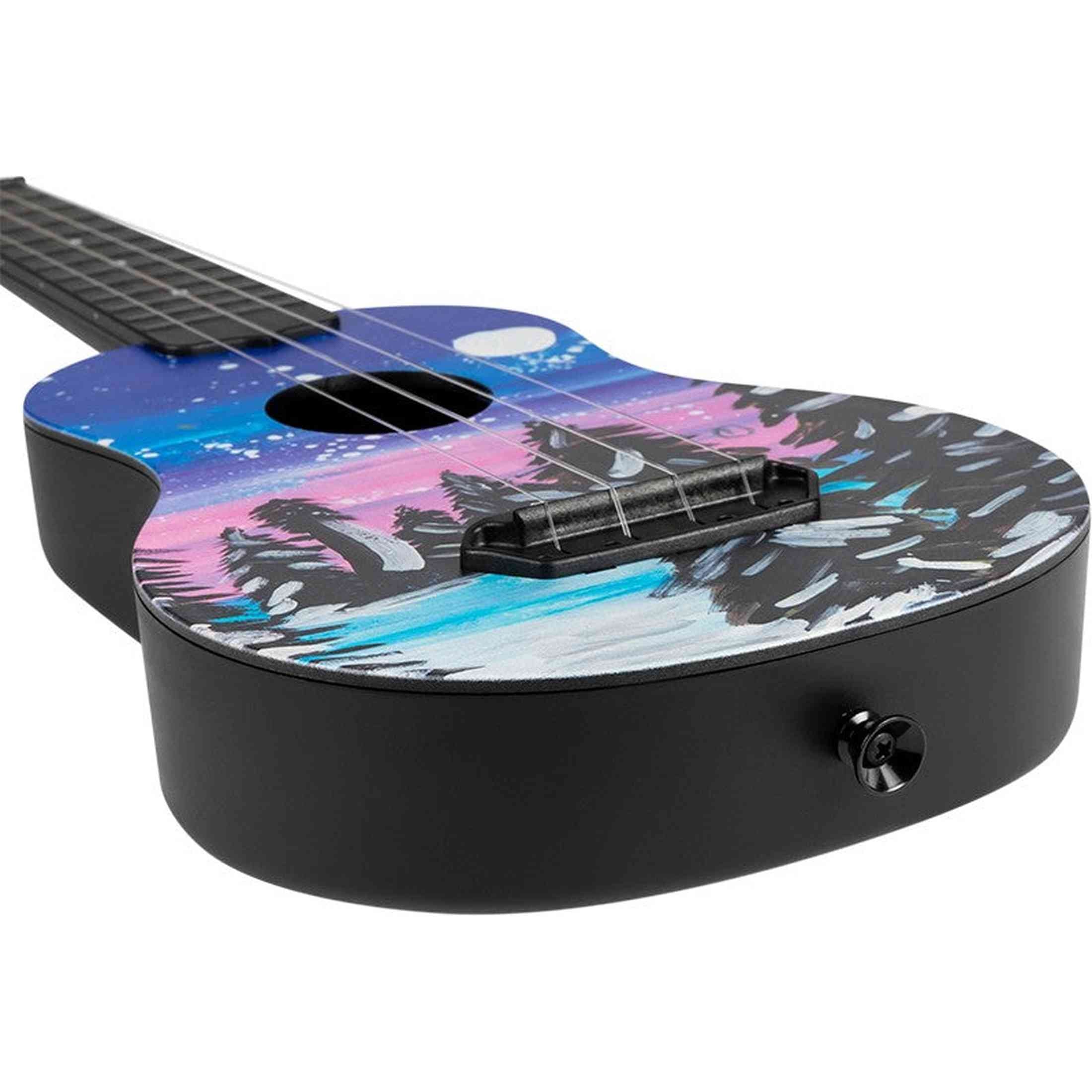 Flight UTS-42 SNOW Ultra Travel Soprano Ukulele met Polycarbonate Body en Fluorocarbon Snaren