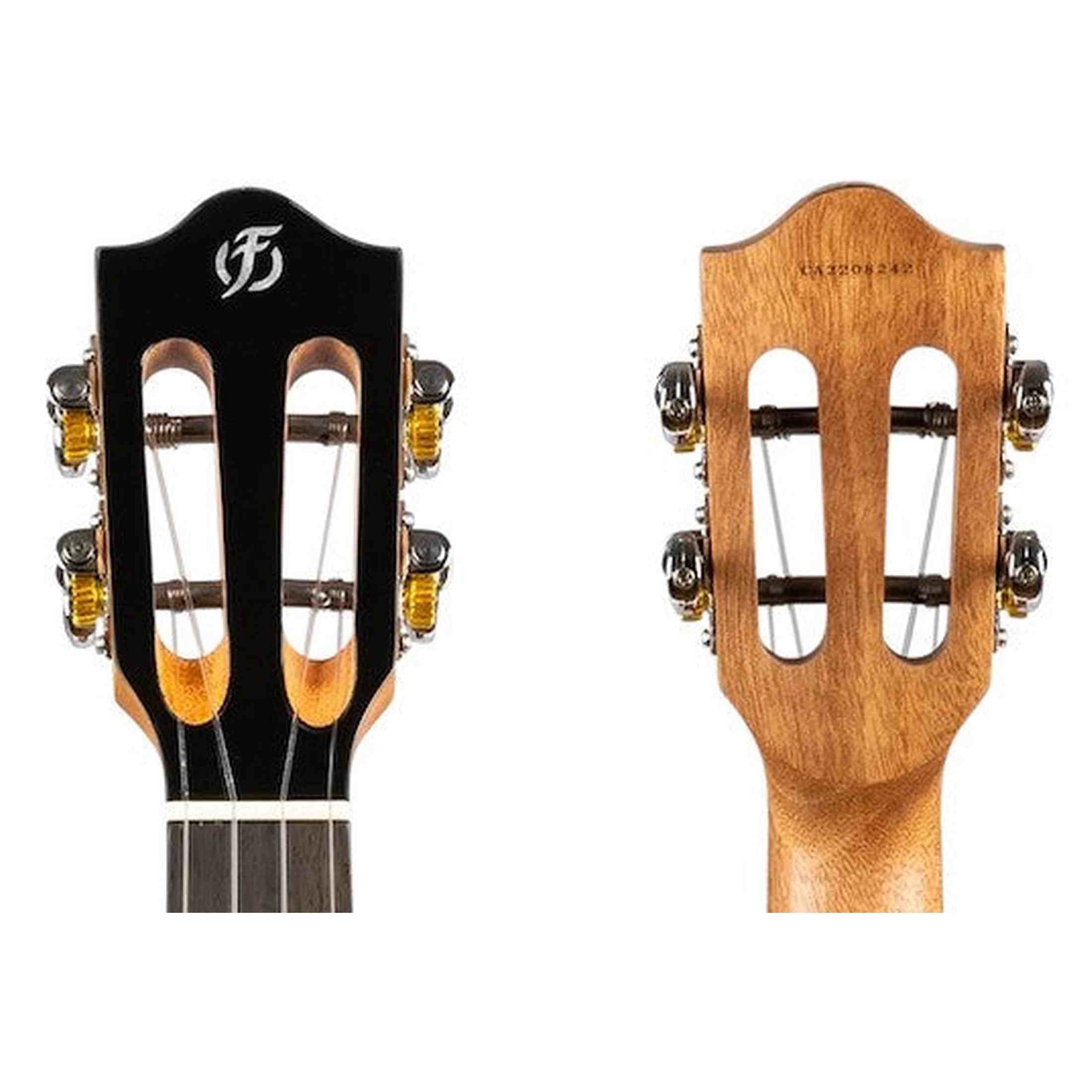 Flight Iris Concert DB Ukulele met Solid Spruce Top, Mahogany Body en Blauwe Afwerking