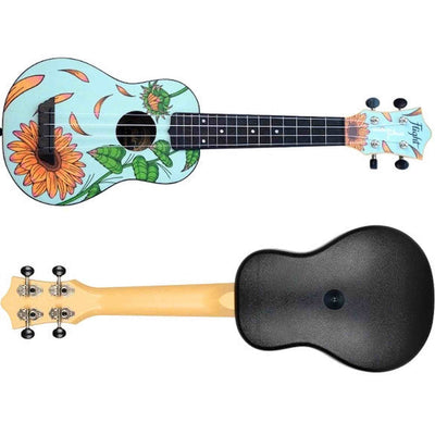 Flight TUS-40 SUNFLOWER Soprano Ukulele met Linden Top, ABS Body en Sunflower Print