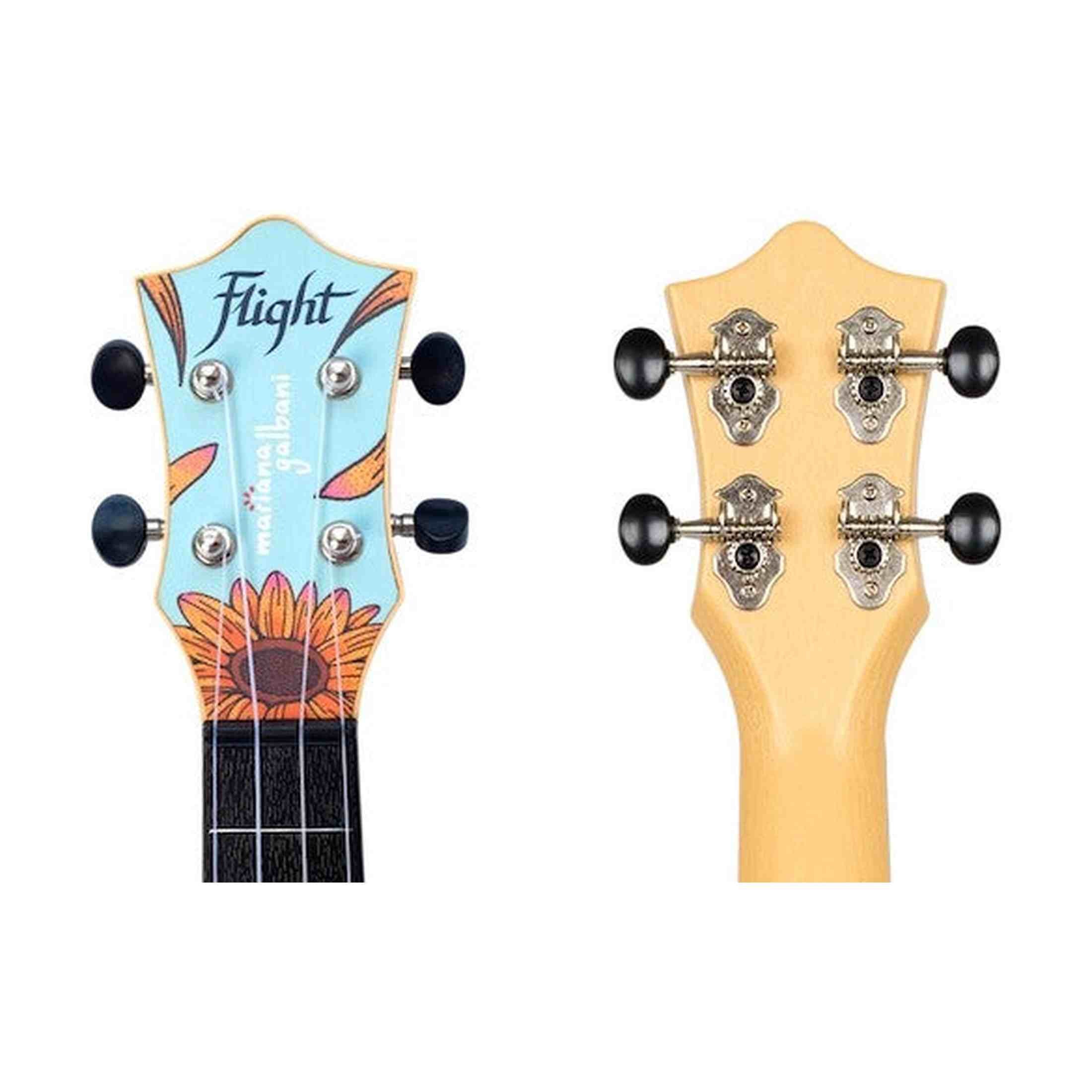 Flight TUS-40 SUNFLOWER Soprano Ukulele met Linden Top, ABS Body en Sunflower Print