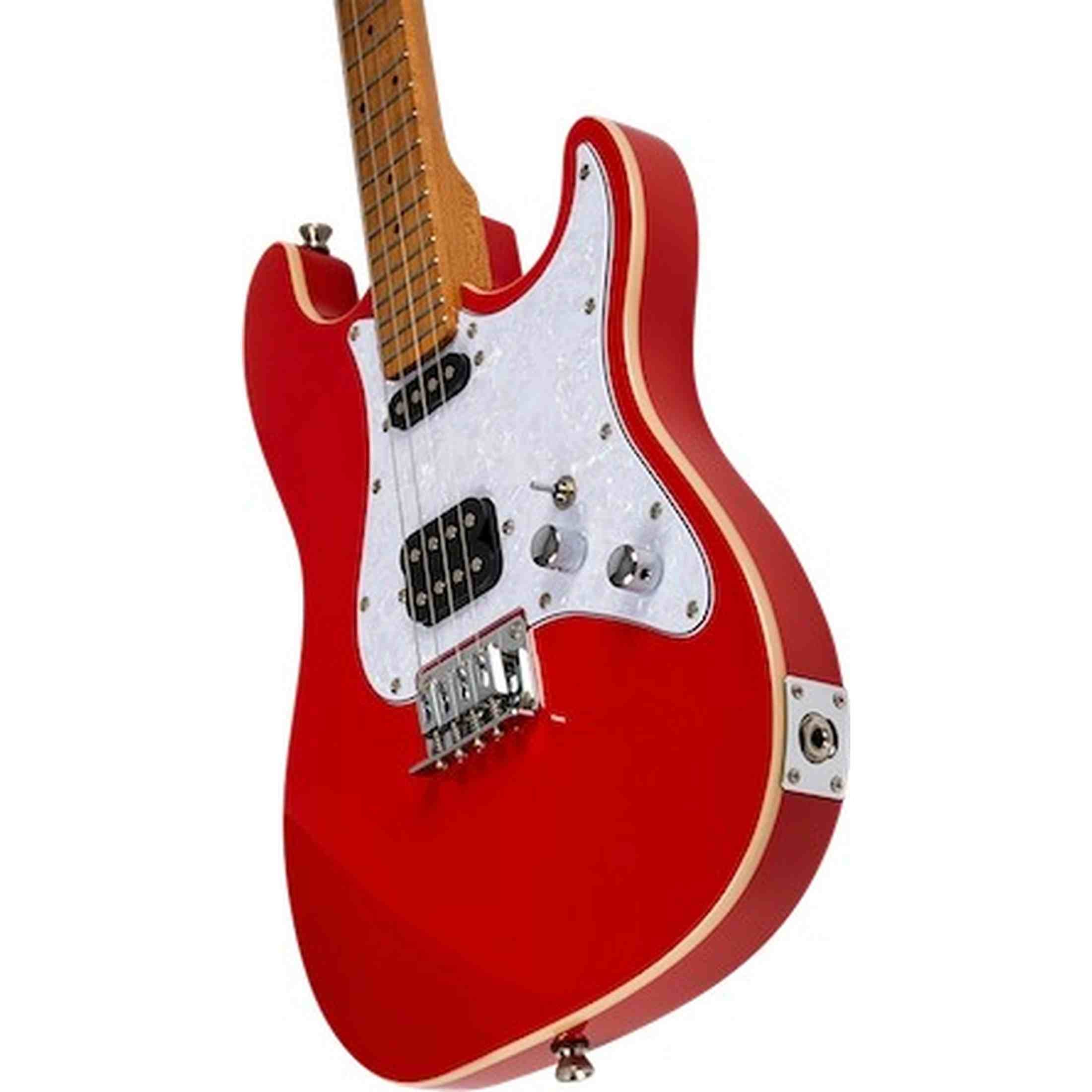 Flight Pathfinder RD Baritone Solid Body Elektrische Ukulele met Humbucker, Single Coil Pickups en Roasted Maple Hals