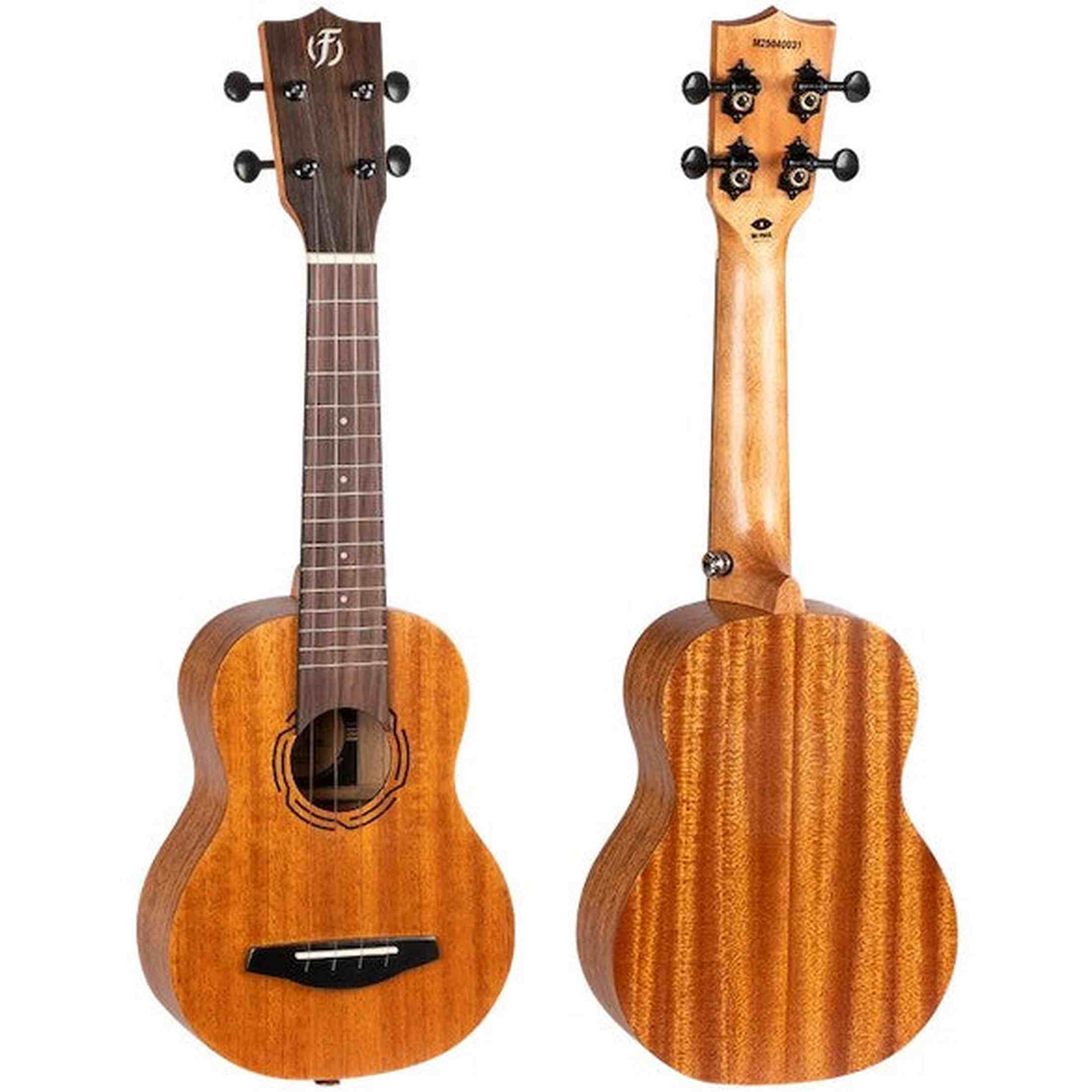 Flight NUS500 Soprano Ukulele met Solid Mahogany Top, Rosewood Toets en D’Addario EJ87 Snaren