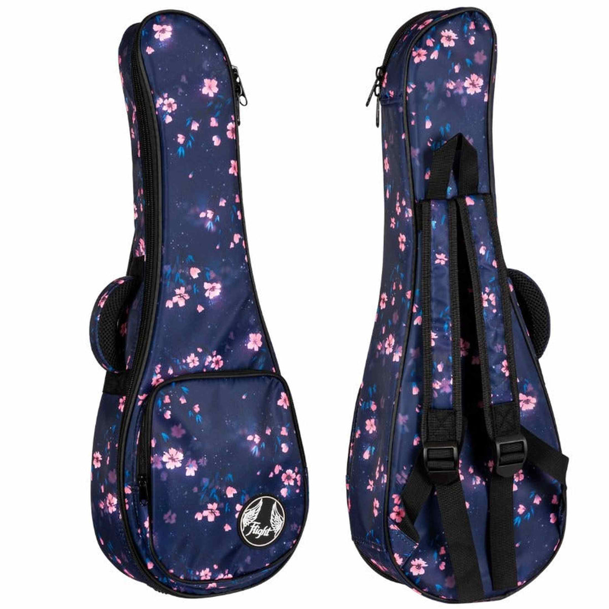Flight FUB-S-SAKURA Gevoerde Gigbag voor Soprano Ukulele met Sakura Design en Accessoirevak