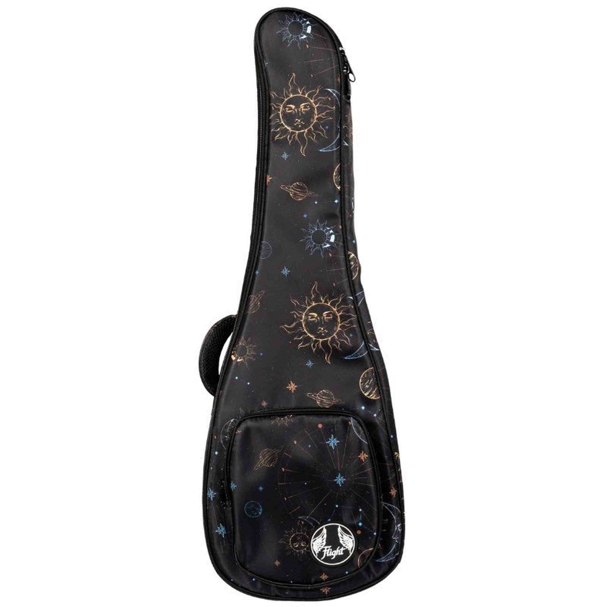 Flight FUB-B-GALAXY Gevoerde Gigbag voor Baritone Ukulele met Galaxy Design en Accessoirevak