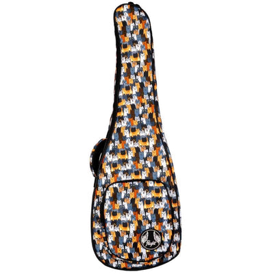 Flight FUB-B-CATS Gevoerde Gigbag voor Baritone Ukulele met Cats Design en Accessoirevak