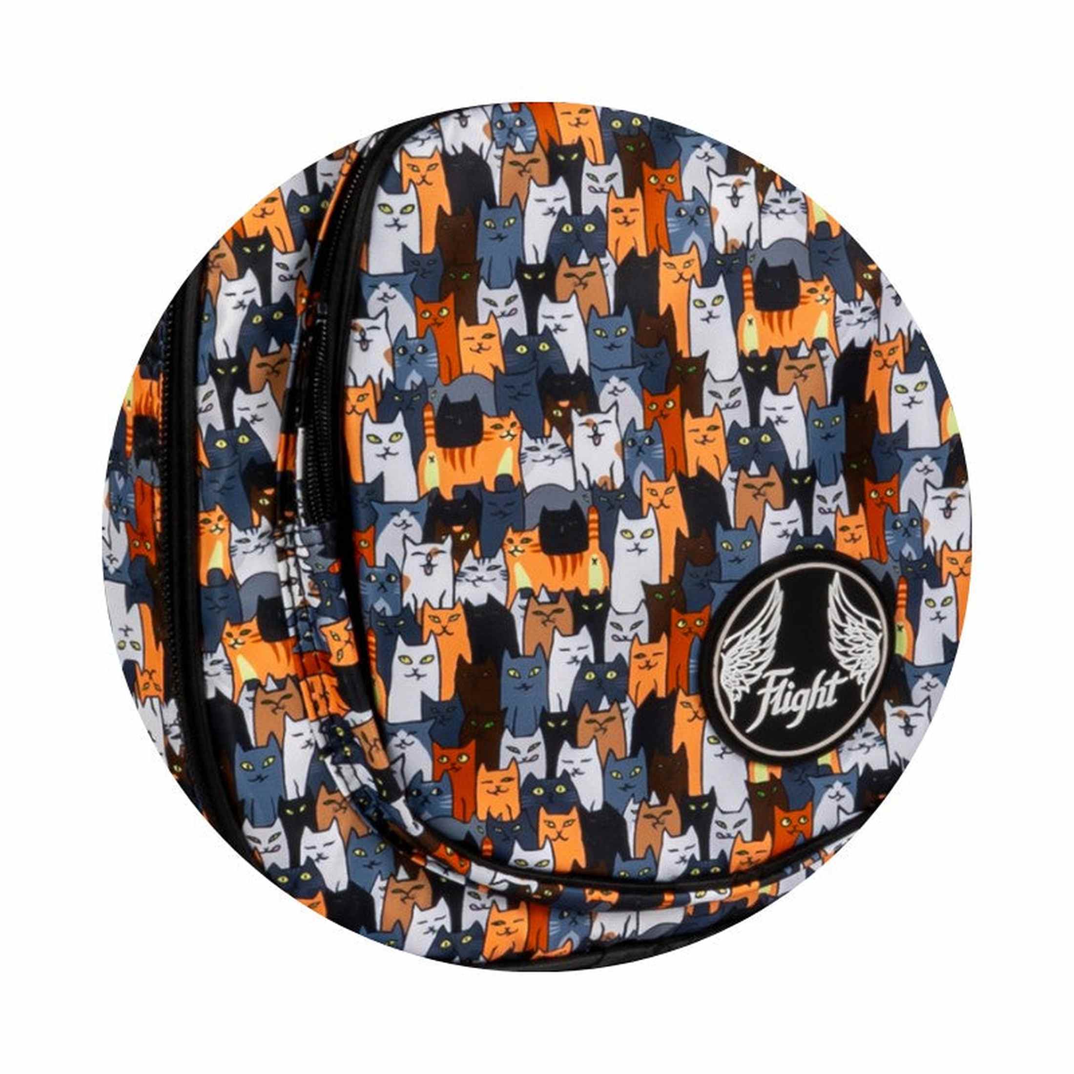 Flight FUB-B-CATS Gevoerde Gigbag voor Baritone Ukulele met Cats Design en Accessoirevak