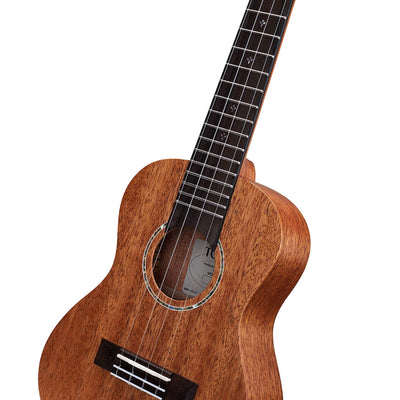 TOM T5 Concert Ukulele Massief Mahonie met Gecompenseerde Kam en Luxe Hoes