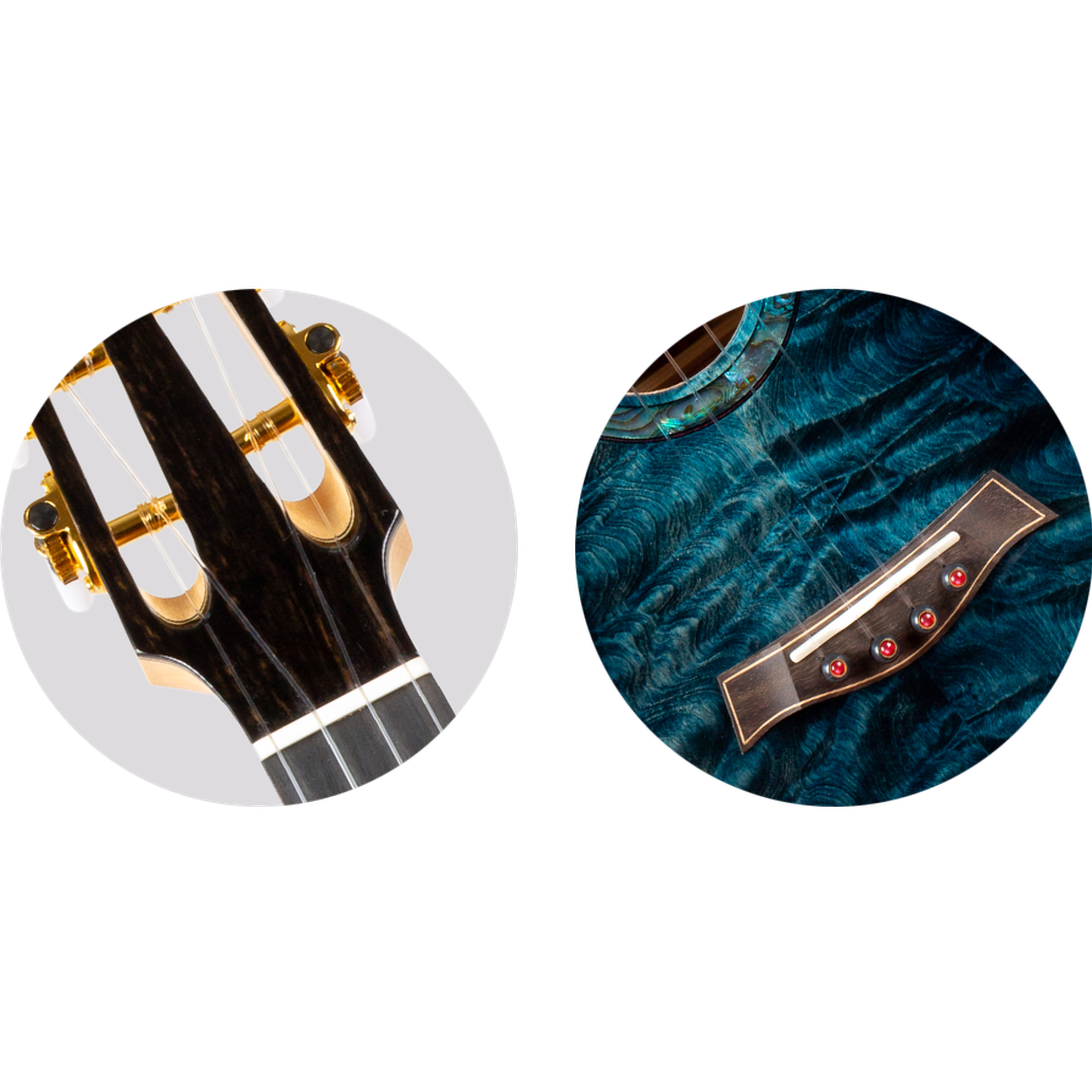 Flight A10QM A10 Volmassief Tenor Ukulele - Gequilte Esdoorn Blauw