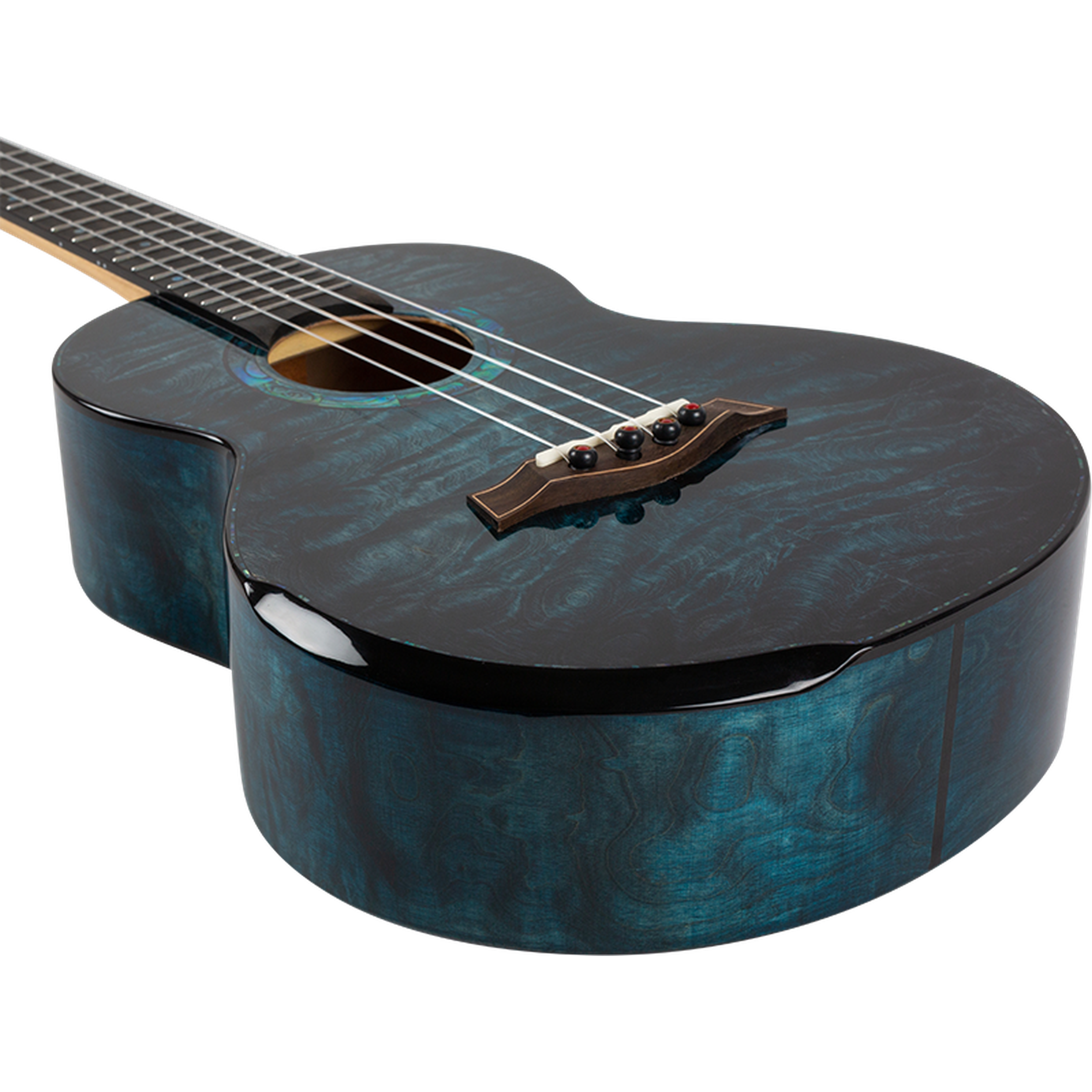 Flight A10QM A10 Volmassief Tenor Ukulele - Gequilte Esdoorn Blauw