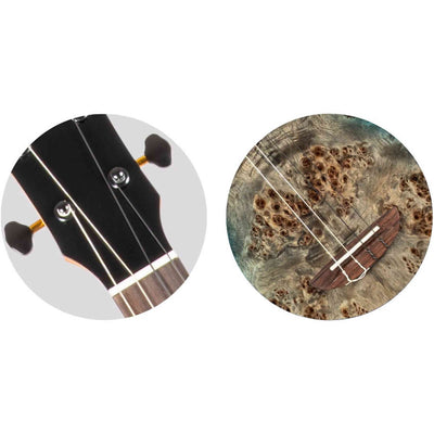 Flight Aviator Galaxy Baritone BL CE All Solid Poplar/Mango Cosmic Blue Elektro Akoestische Ukulele
