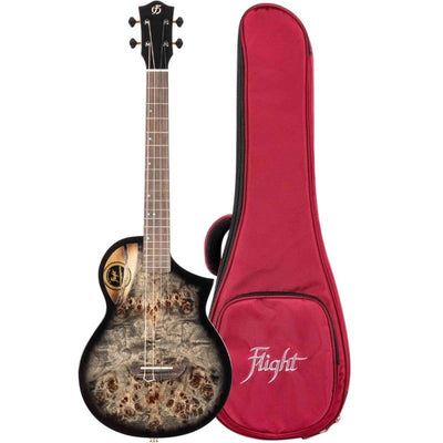 Flight Aviator Galaxy Baritone BR CE All Solid Poplar/Mango Cosmic Brown Elektro Akoestische Ukulele