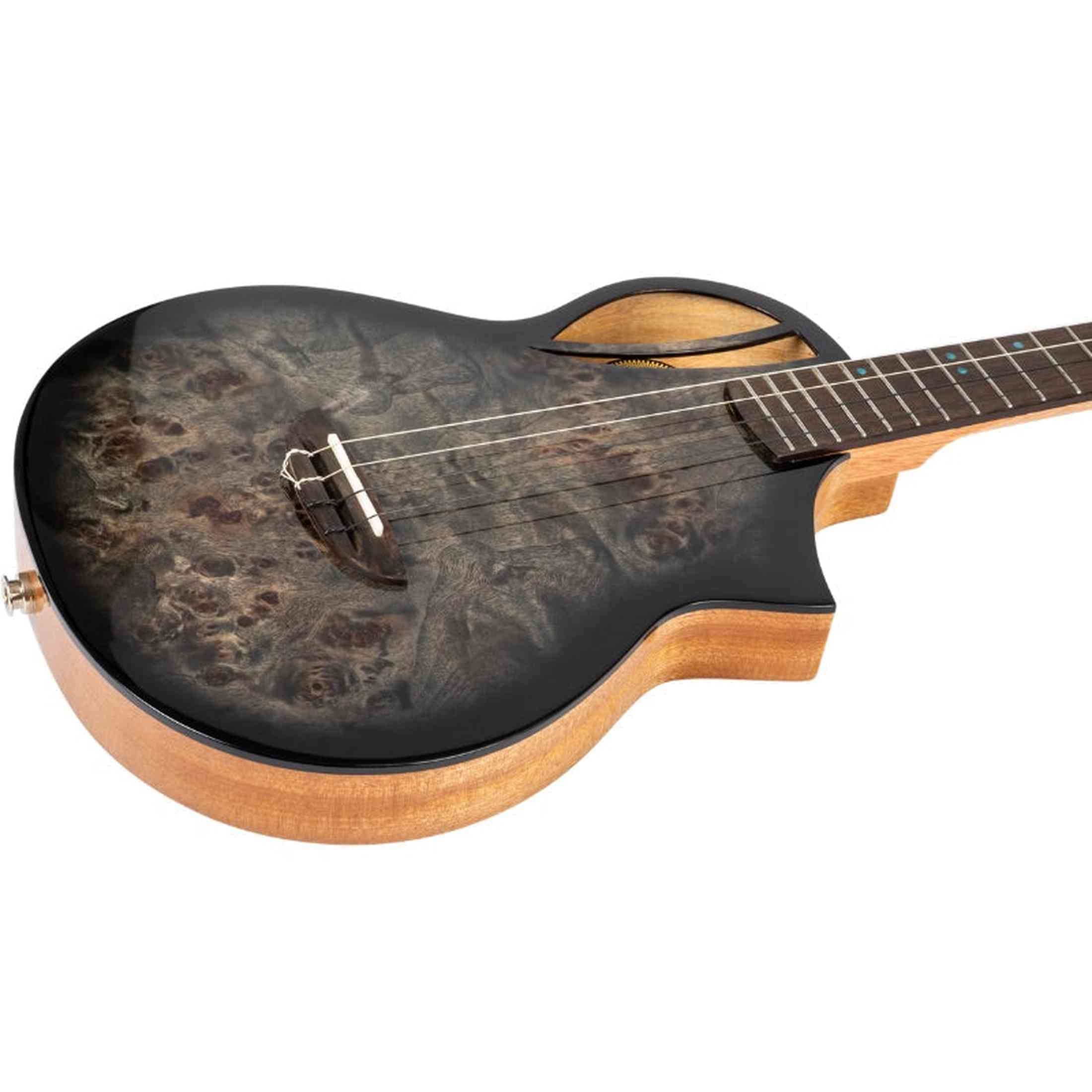 Flight Aviator Galaxy Baritone BR CE All Solid Poplar/Mango Cosmic Brown Elektro Akoestische Ukulele