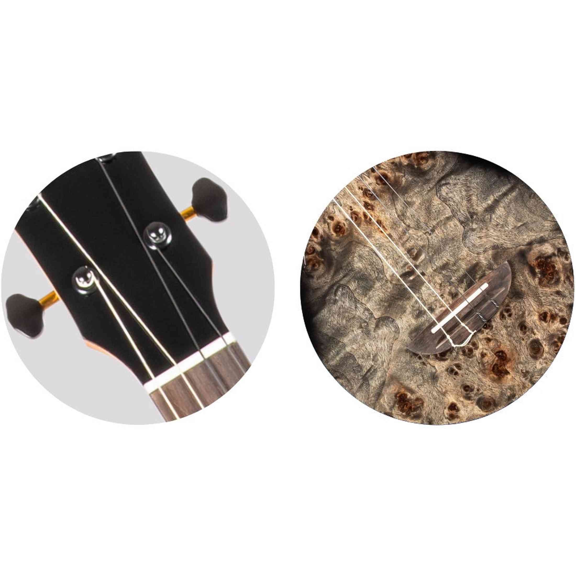 Flight Aviator Galaxy Baritone BR CE All Solid Poplar/Mango Cosmic Brown Elektro Akoestische Ukulele