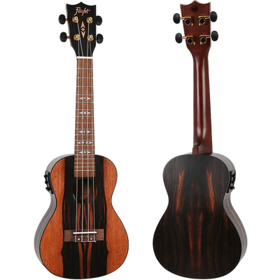 Flight DUC460 EQ Concert Ukulele – Elektro-akoestisch, Amara hout, met FU-T3 Pickup