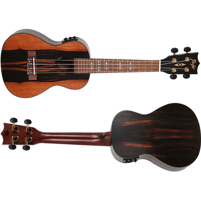 Flight DUC460 EQ Concert Ukulele – Elektro-akoestisch, Amara hout, met FU-T3 Pickup
