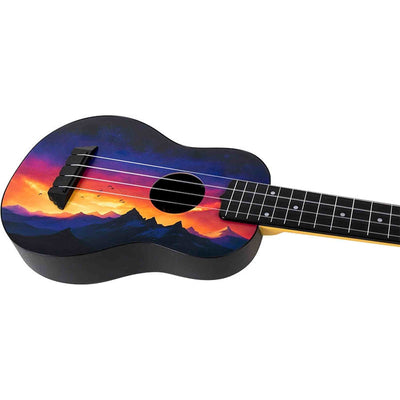 Flight TUS-EE SUNSET Elise Ecklund Signature Soprano Ukulele met Linden Top, ABS Body, Aquila Sugar Snaren en Gigbag