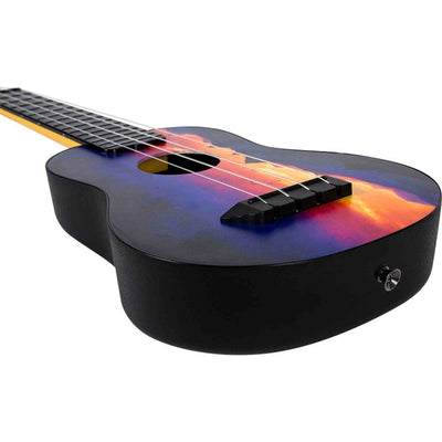 Flight TUS-EE SUNSET Elise Ecklund Signature Soprano Ukulele met Linden Top, ABS Body, Aquila Sugar Snaren en Gigbag