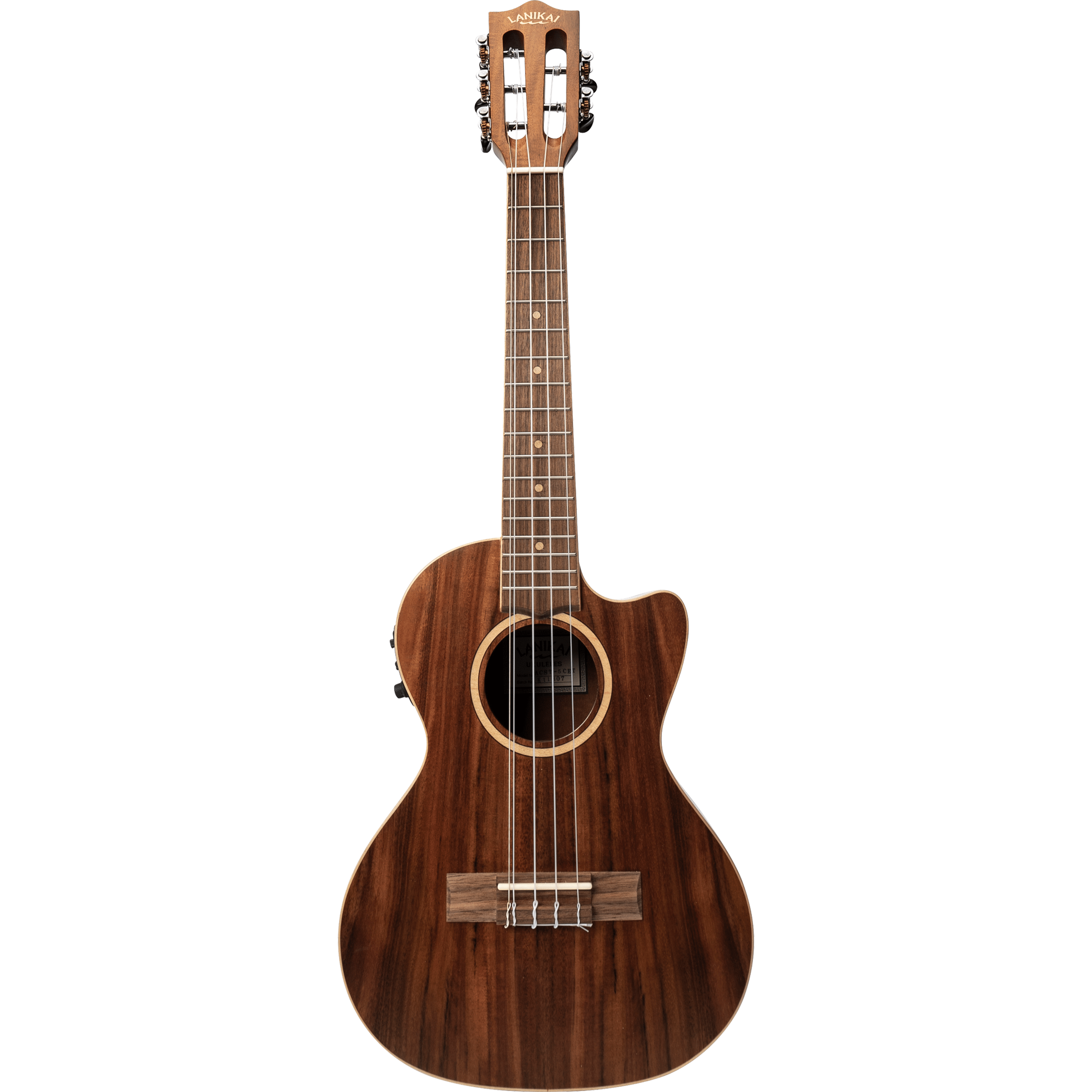 LANIKAI LKUACST-5CET Tenorukelele, Acacia Solid Top-serie, 5 snaren, Lage/hoge G, t
