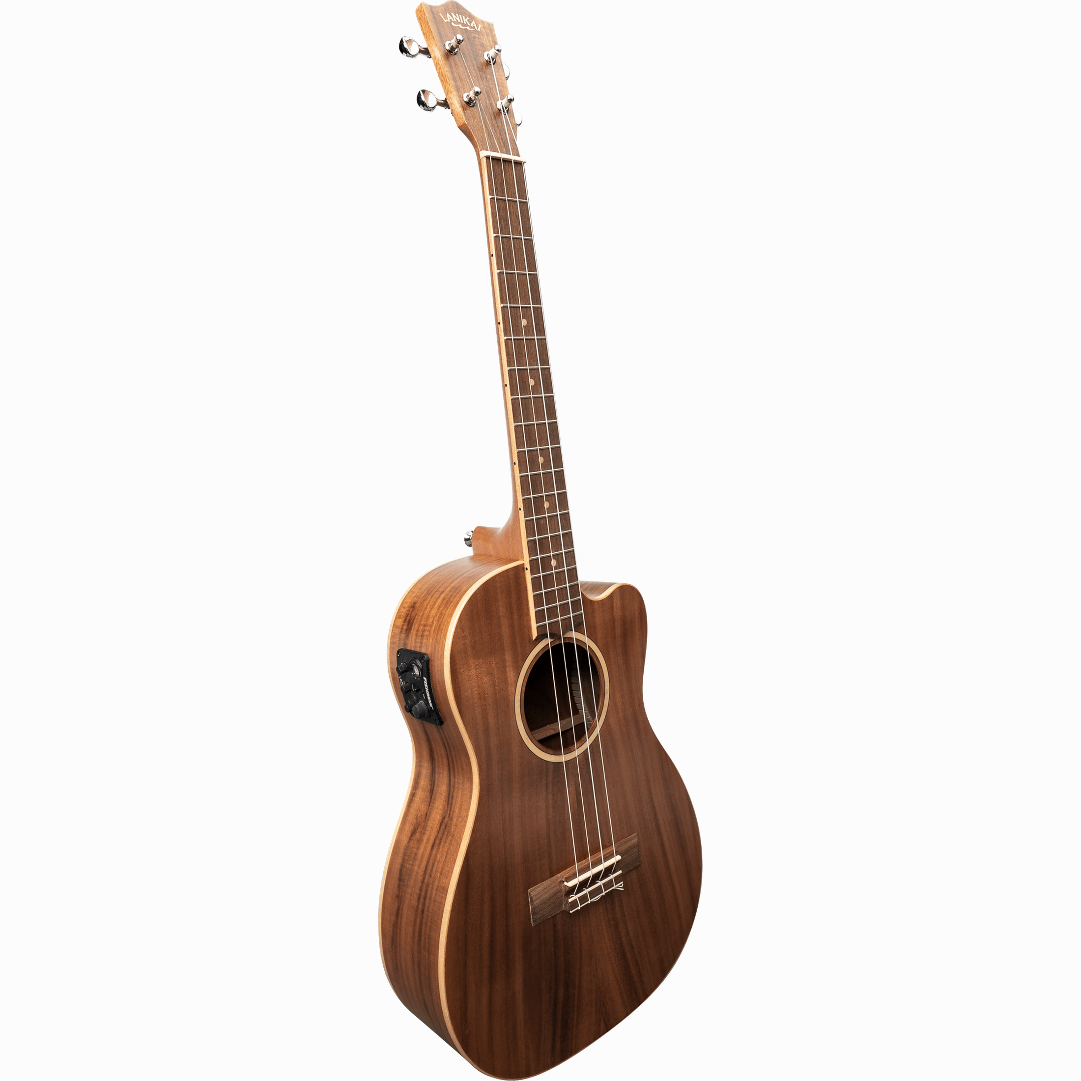 LANIKAI LKUACST-CEB Baritonukelele, Acacia Solid Top-serie, cutaway, voorversterke