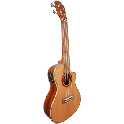 LANIKAI LKUCDSTCEC Concertukelele, Cedar Solid Top Serie, Voorversterker, Tas