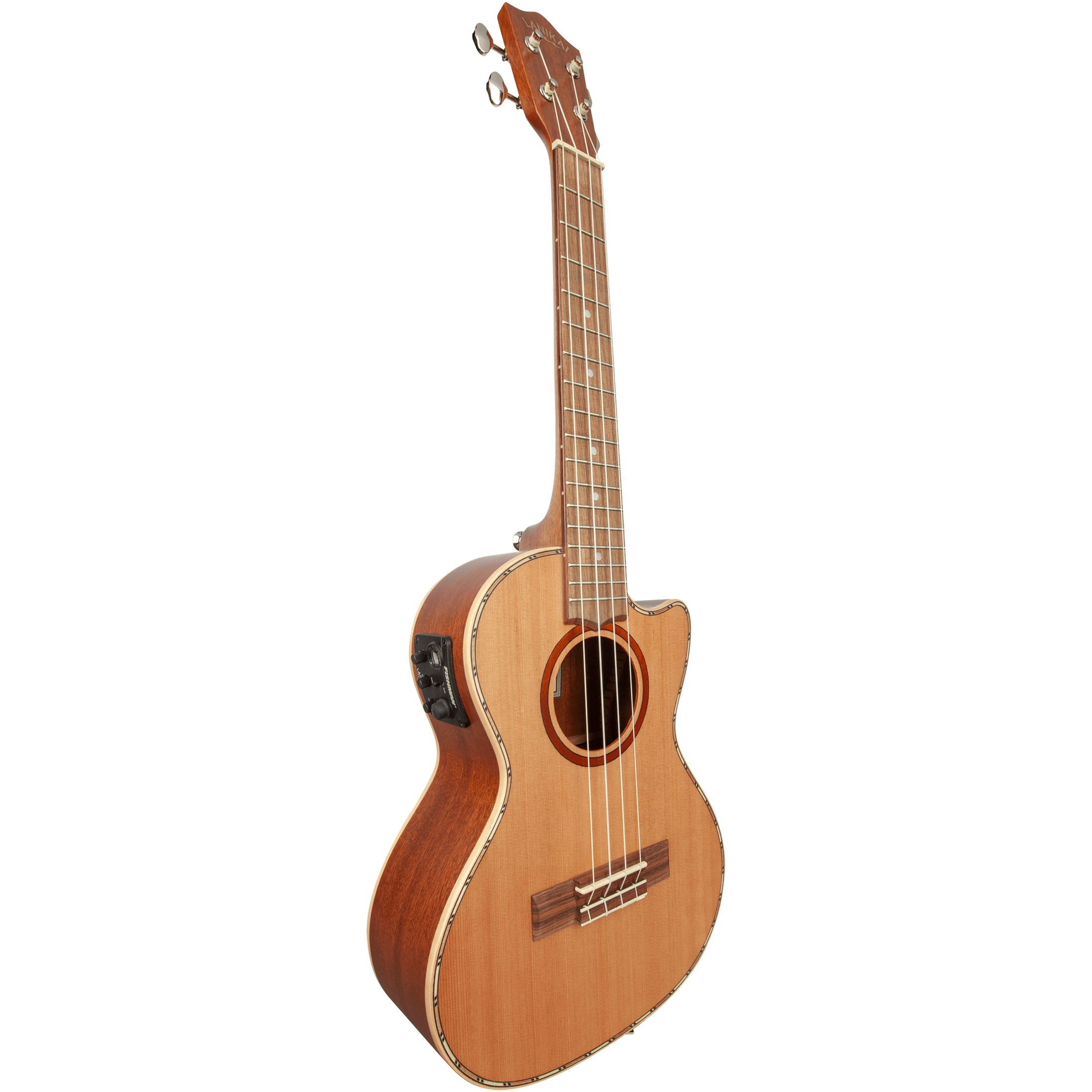 LANIKAI LKUCDSTCET Tenorukelele, Cedar Solid Top Serie, Voorversterker, Tas