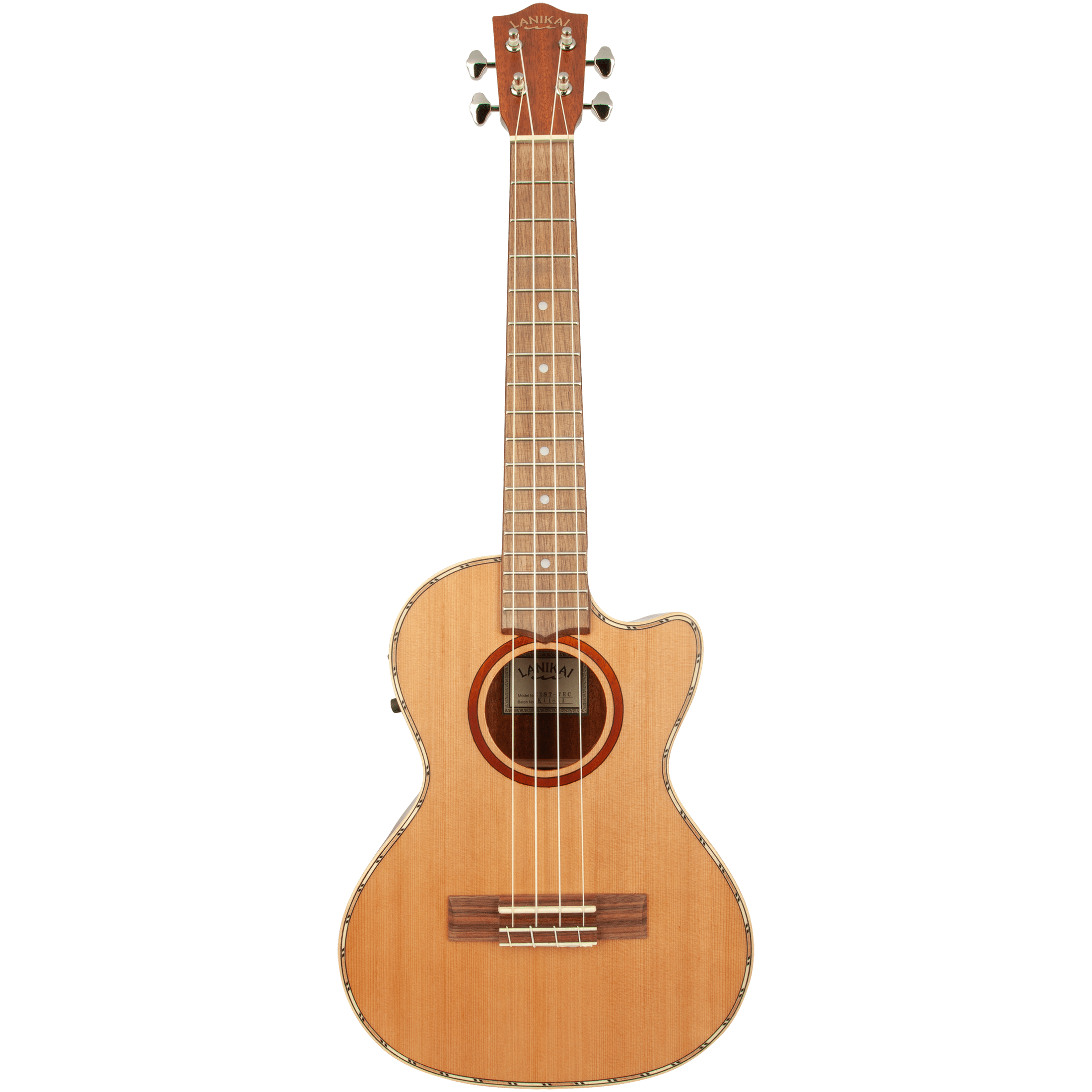 LANIKAI LKUCDSTCET Tenorukelele, Cedar Solid Top Serie, Voorversterker, Tas