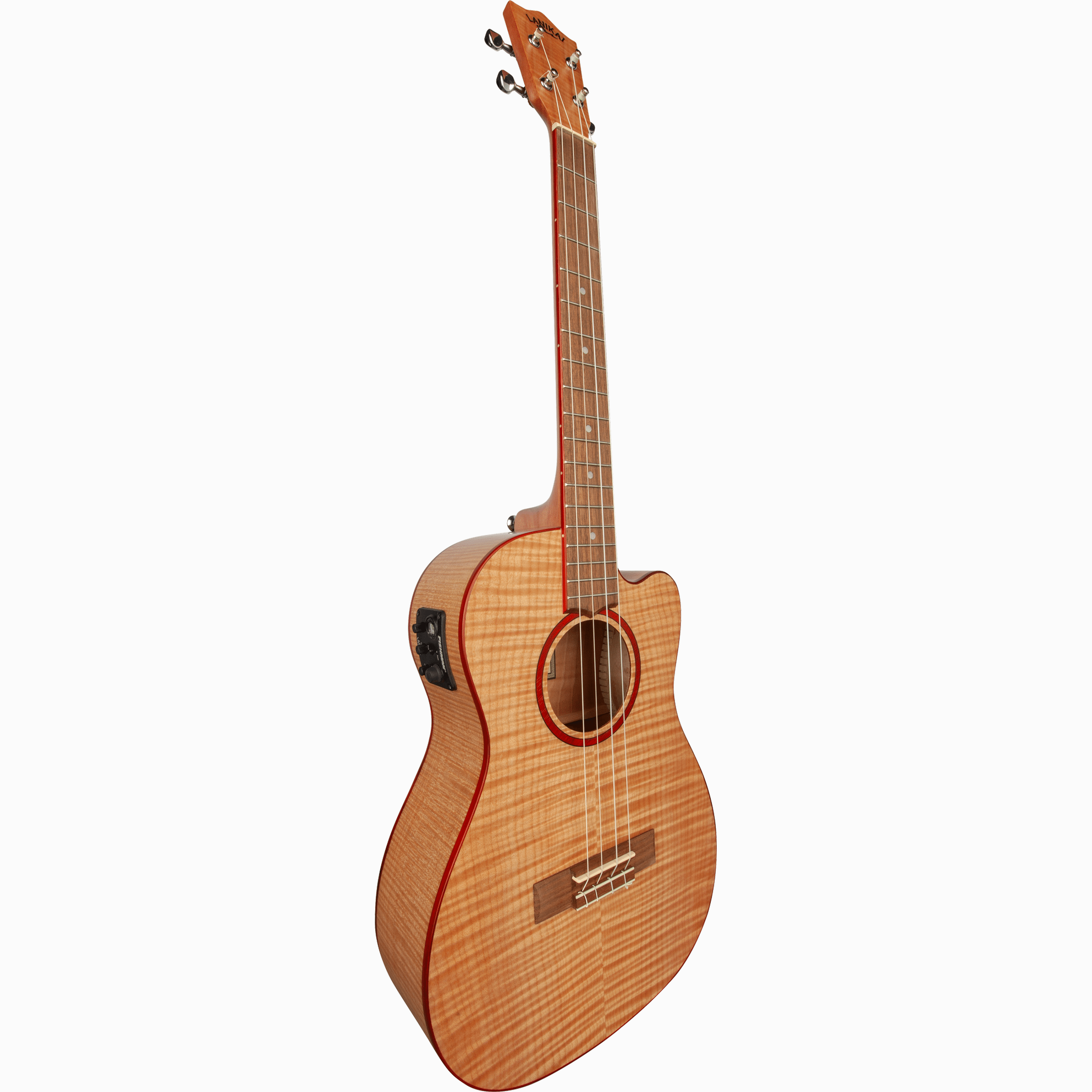 LANIKAI LKUFM-CEB Baritonukelele, Flame Maple-serie, cutaway, voorversterker, ta