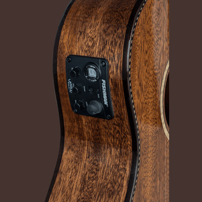LANIKAI LKUMAS-CEB Baritonukulele,All Solid Mahogany Serie,Cutaway, voorversterke