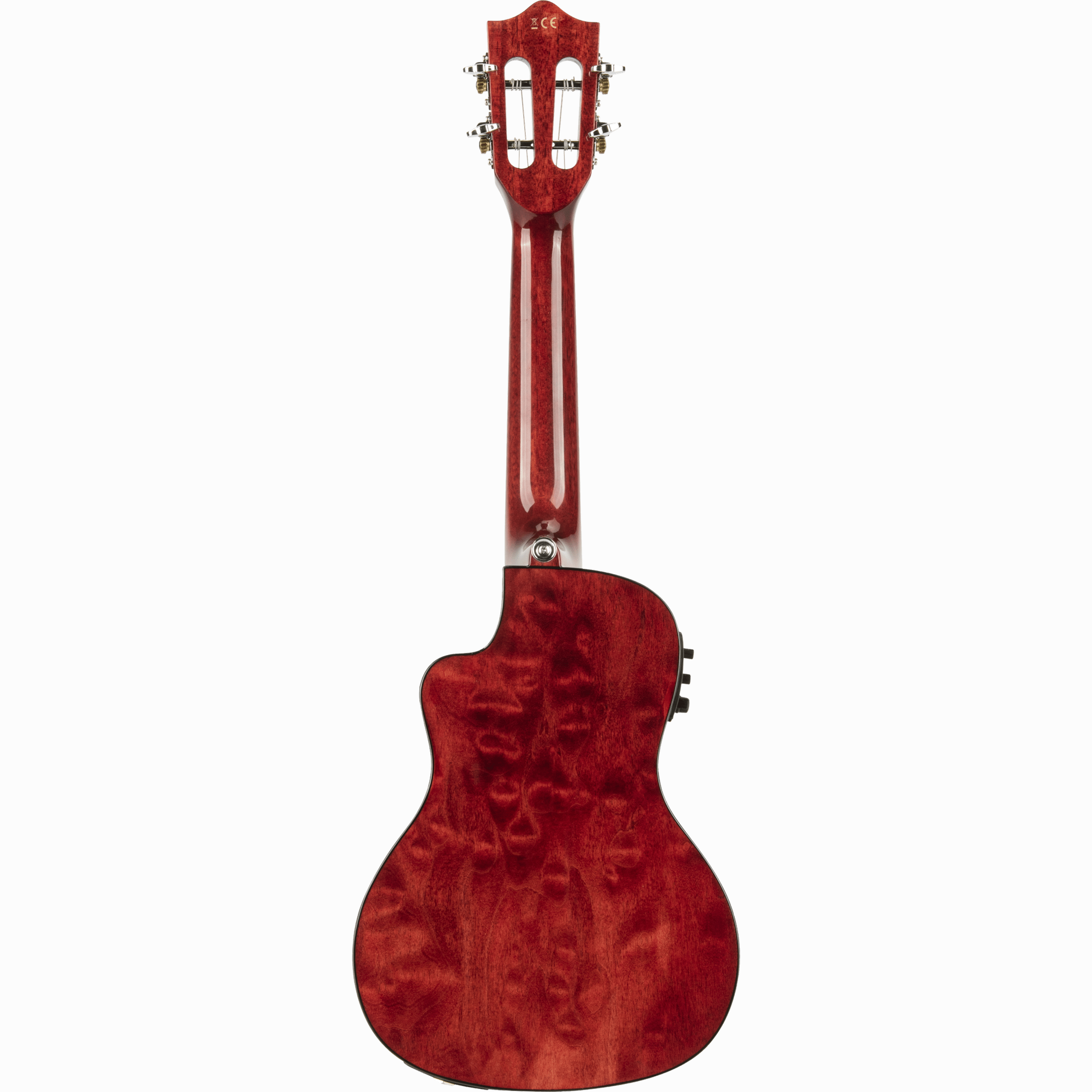 LANIKAI LKUQM-RDCEC Concertukelele, Quilted Maple-serie,rood,cutaway,voorversterke