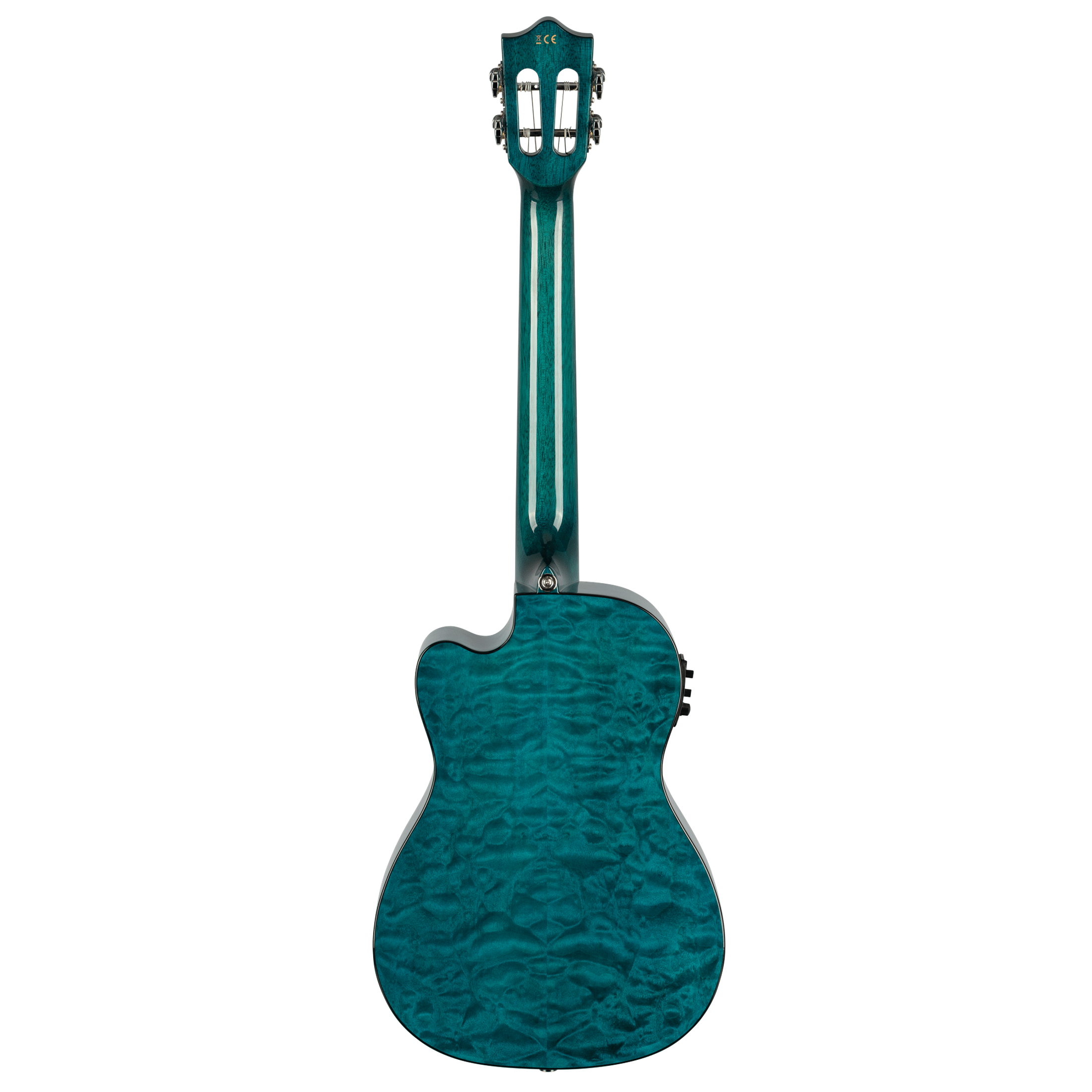 LANIKAI LKUQMBLCEB Baritonukelele, Quilted Maple Serie, Blue, Cutaway, Preamp, So