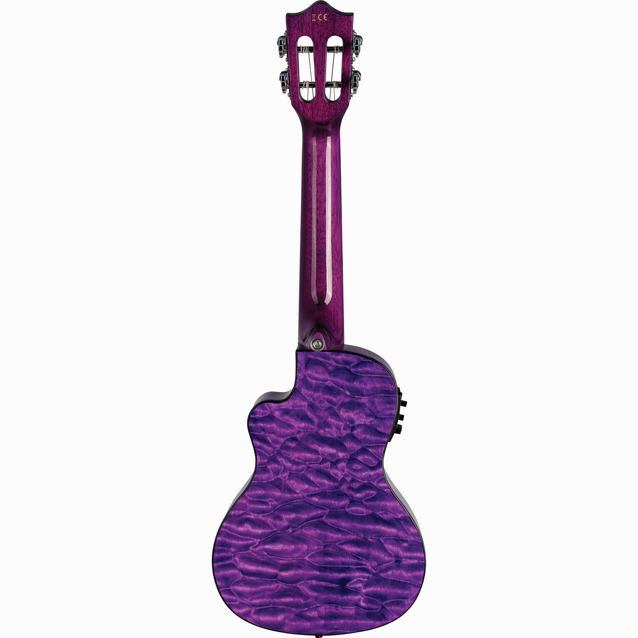 LANIKAI LKUQMPUCEC Concertukelele, Quilted Maple Serie, Purple Stain,Voorversterk