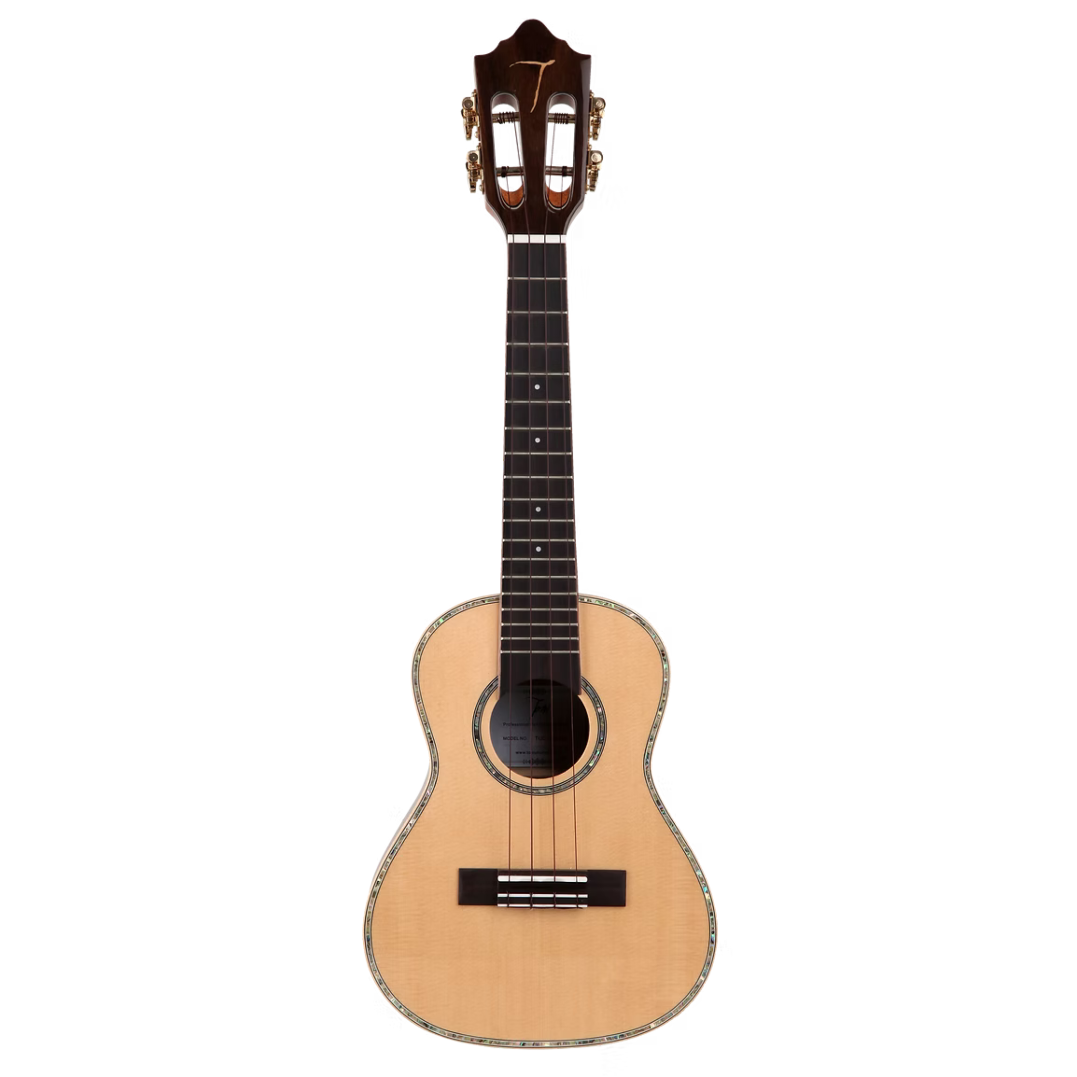 TOM 680 ME Tenor Ukelele met Massief Sparren Bovenblad en Pickup Inclusief Luxe Hoes