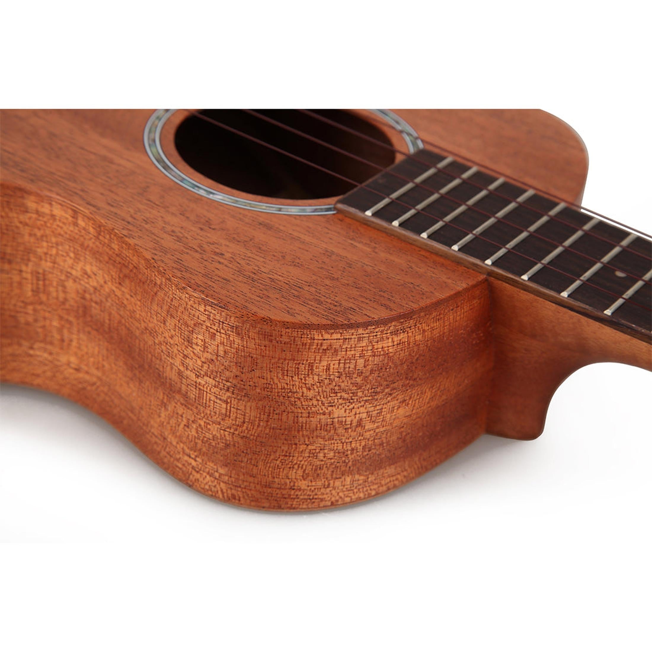 TOM 230 Tenor Ukelele met Massief Mahonie Bovenblad en Worth BE Snaren Inclusief Luxe Hoes