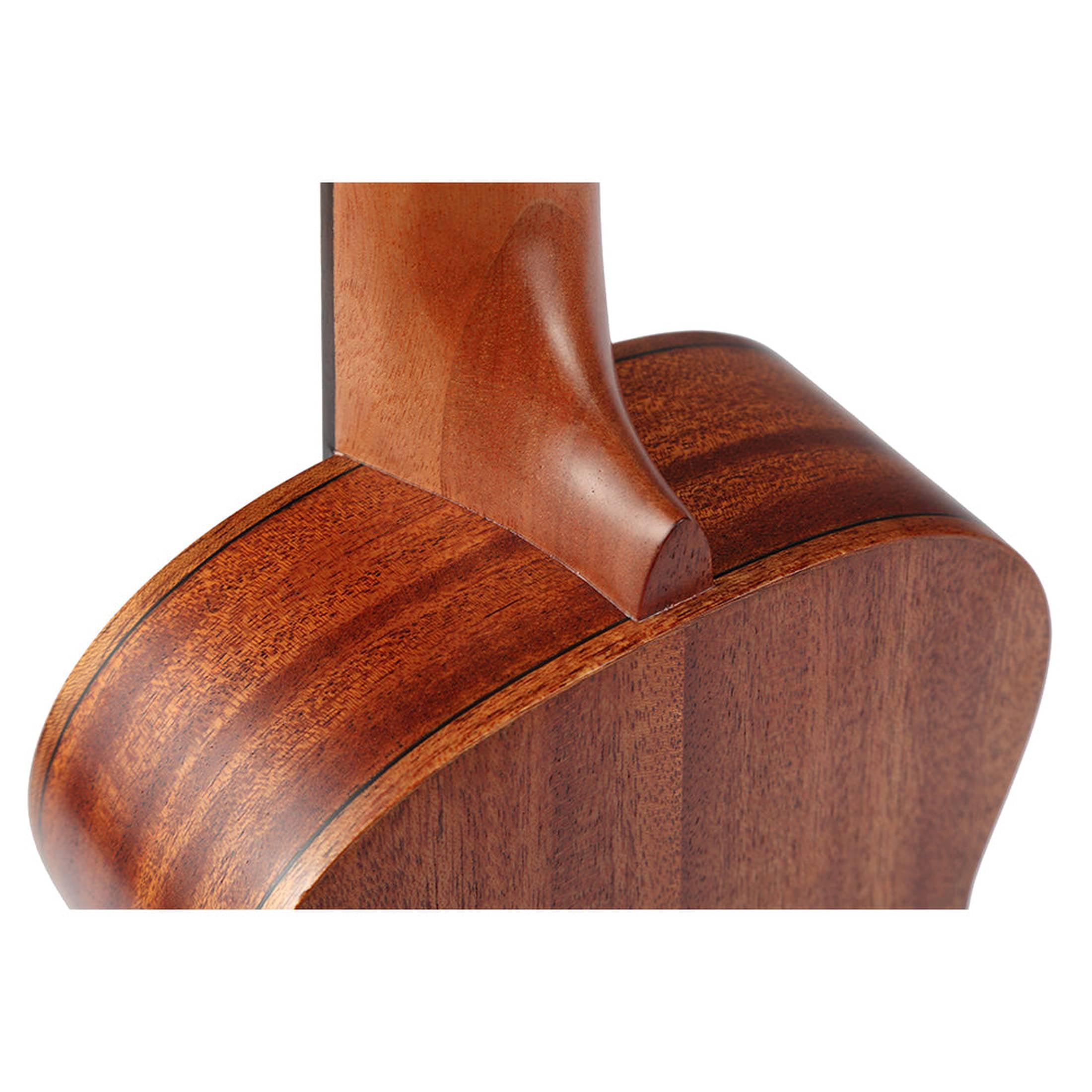 TOM 280 Concert Ukulele Massief Sparren met Mahonie Afwerking en Luxe Hoes