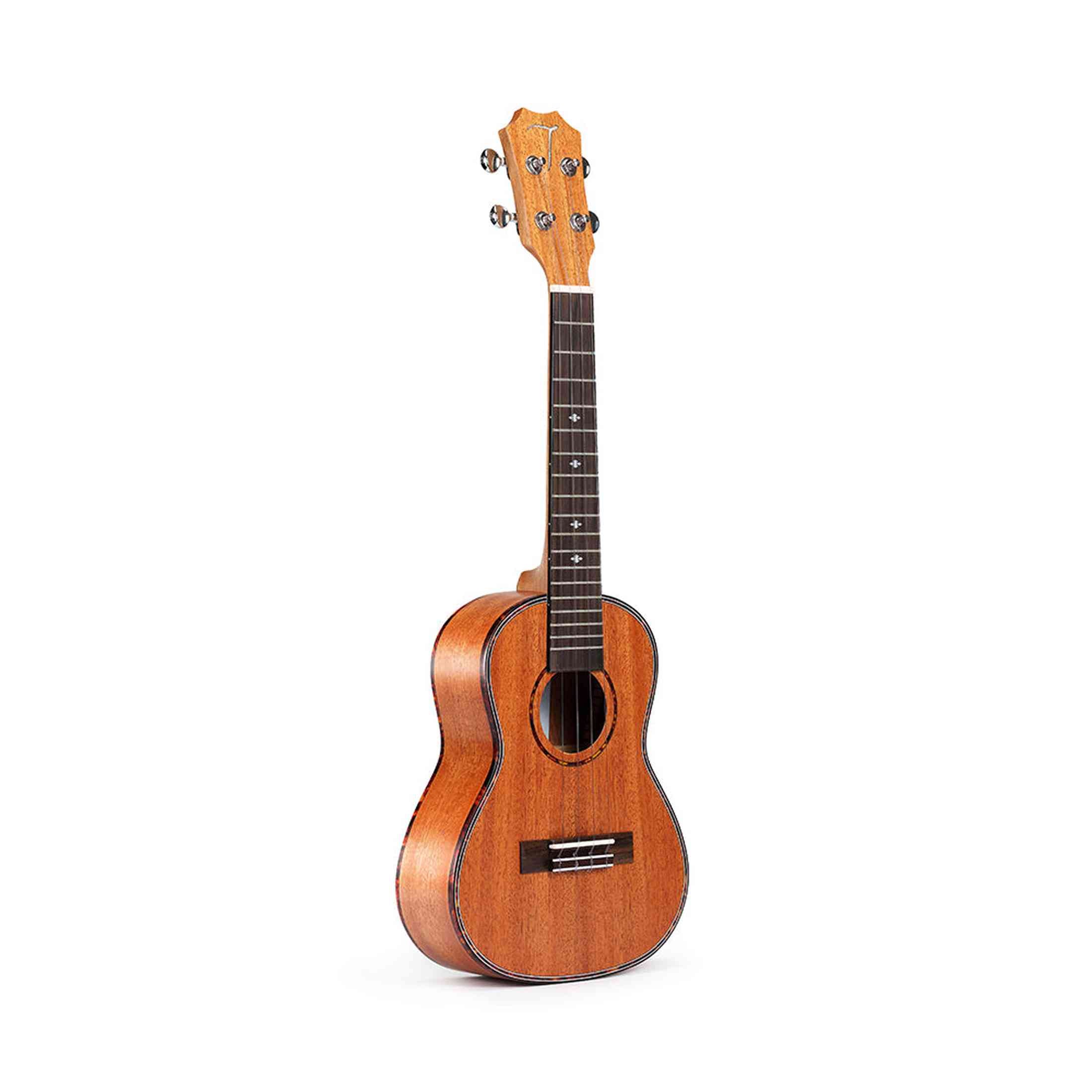 TOM 200 E Tenor Ukelele met Massief Mahonie en Pickup Inclusief Luxe Hoes