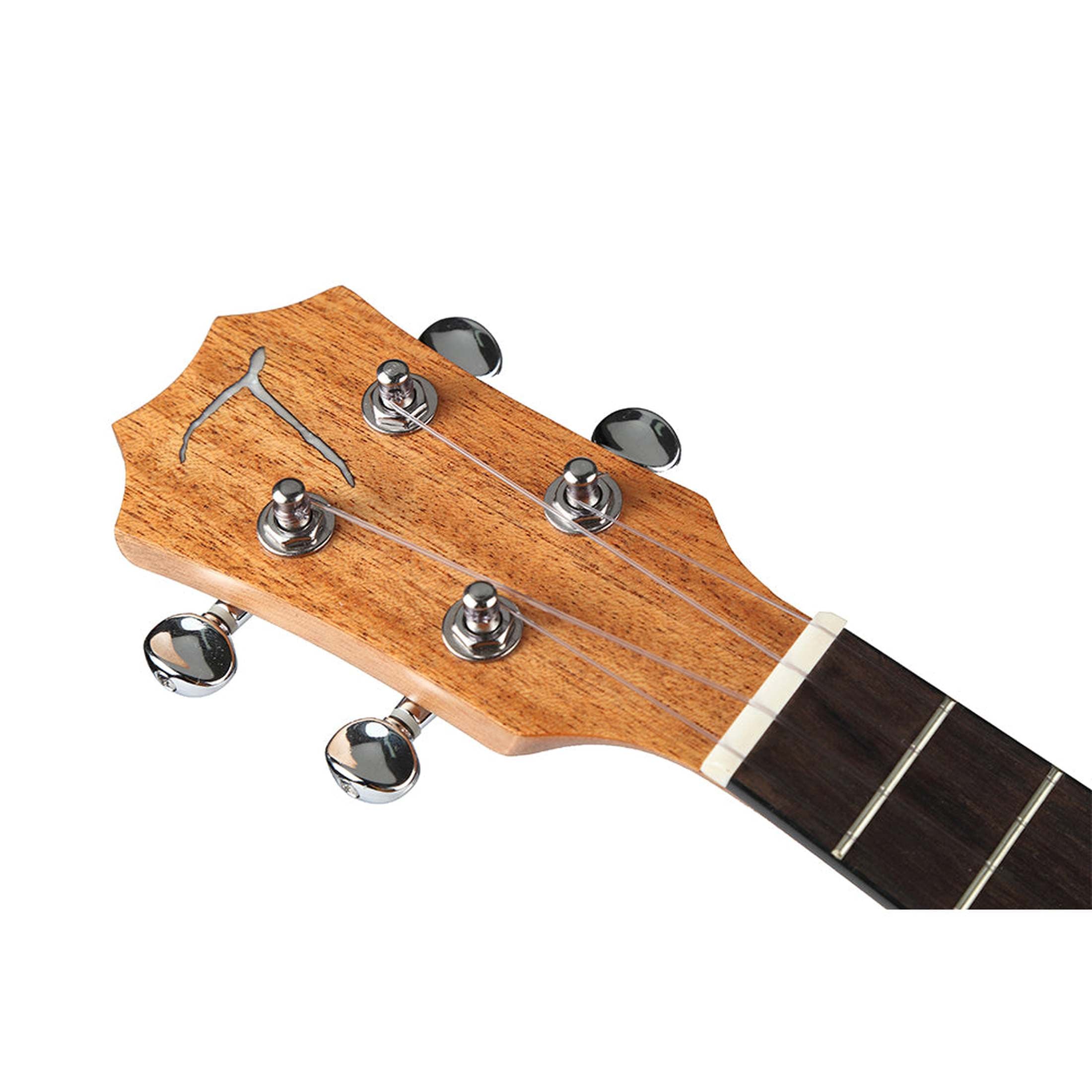 TOM 200 E Tenor Ukelele met Massief Mahonie en Pickup Inclusief Luxe Hoes
