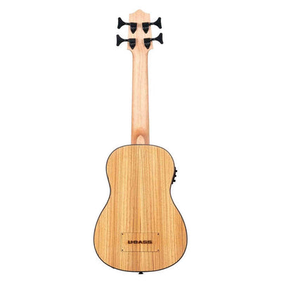 Kala Zebrawood U•BASS® bas ukulele – Zebrahout, Elektrisch-Akoestisch met EQ en Gigbag